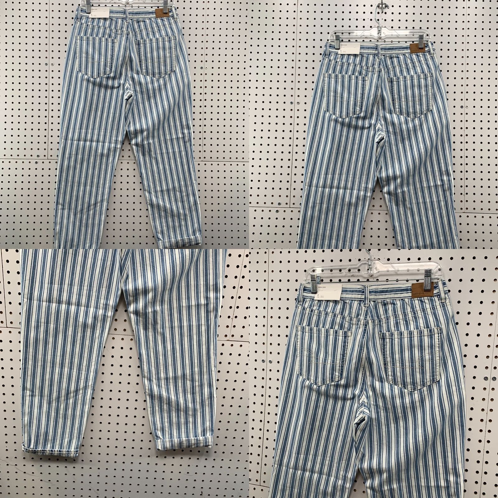 American Eagle Outfitters American Eagle Jeans Womens Size 8 30x28 MOM Denim Retro Indigo Striped NEW NWT Size 30" / US 8 / IT 44 - 8 Thumbnail