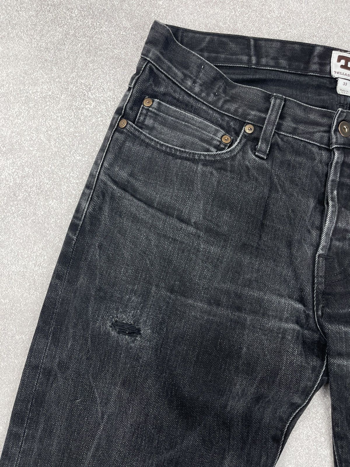Tellason Vintage Tellason Selvedge Distressed Denim Jeans Size 33 Size US 33 - 7 Thumbnail