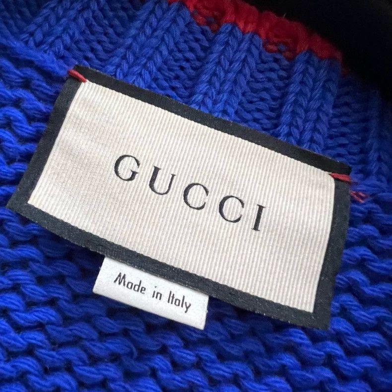 Gucci Gucci Color-blocked striped V-neck knitted cardigan jacket Size US L / EU 52-54 / 3 - 3 Thumbnail