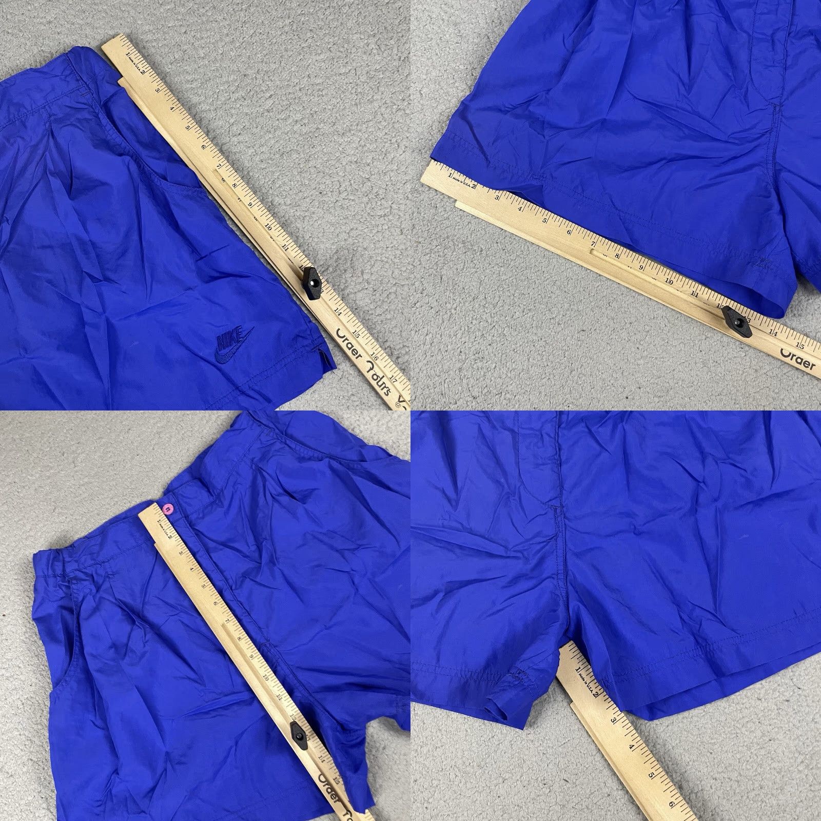 Nike VINTAGE Nike Short Nike Shorts Womens L Blue Tennis Nylon Zip Short Challenge Court Logo Retro Size 36" / US 14 / IT 50 - 8 Thumbnail