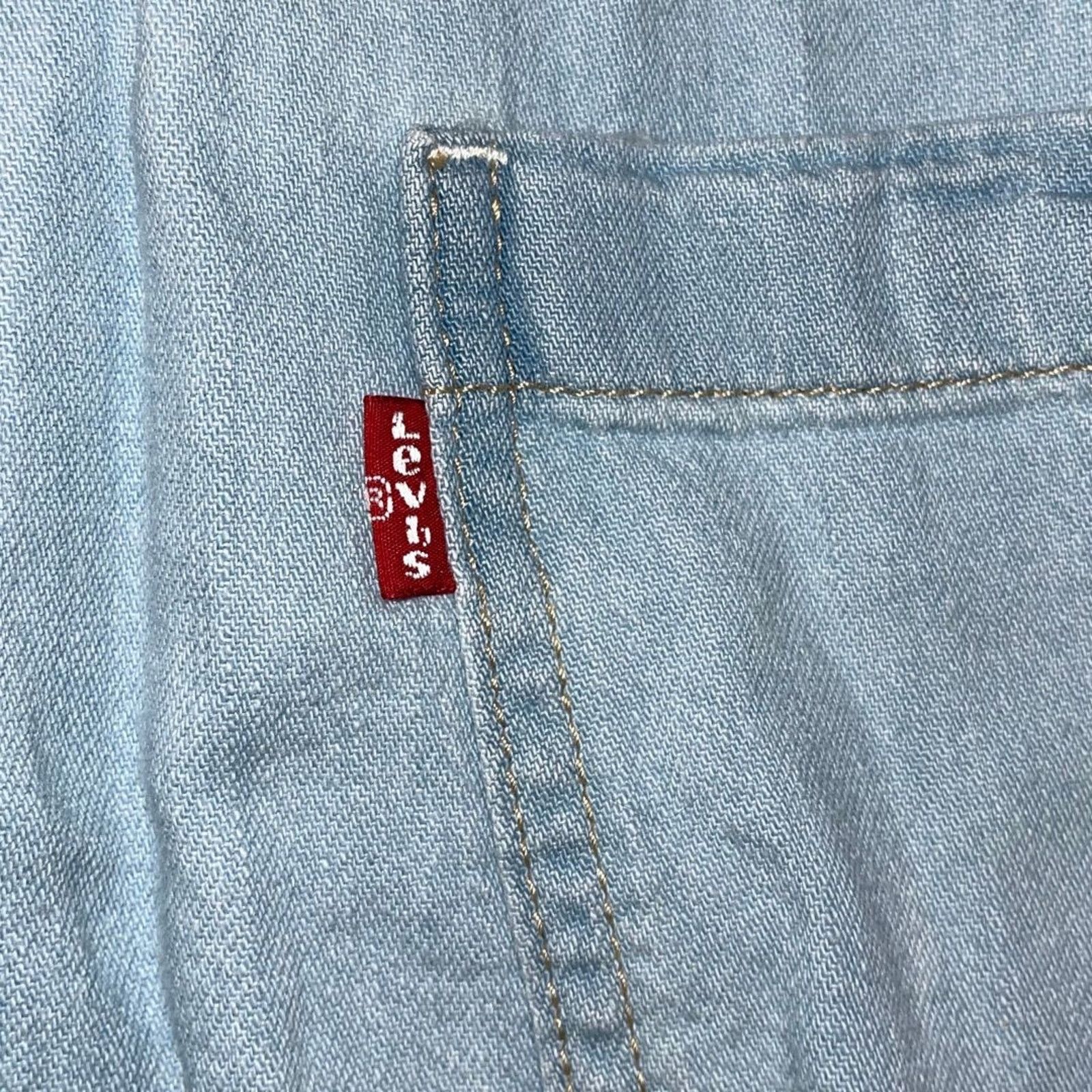 Levi's Levi's Heritage Short Sleeve Button Romper XL Jumper Shorts Size 31" - 5 Thumbnail