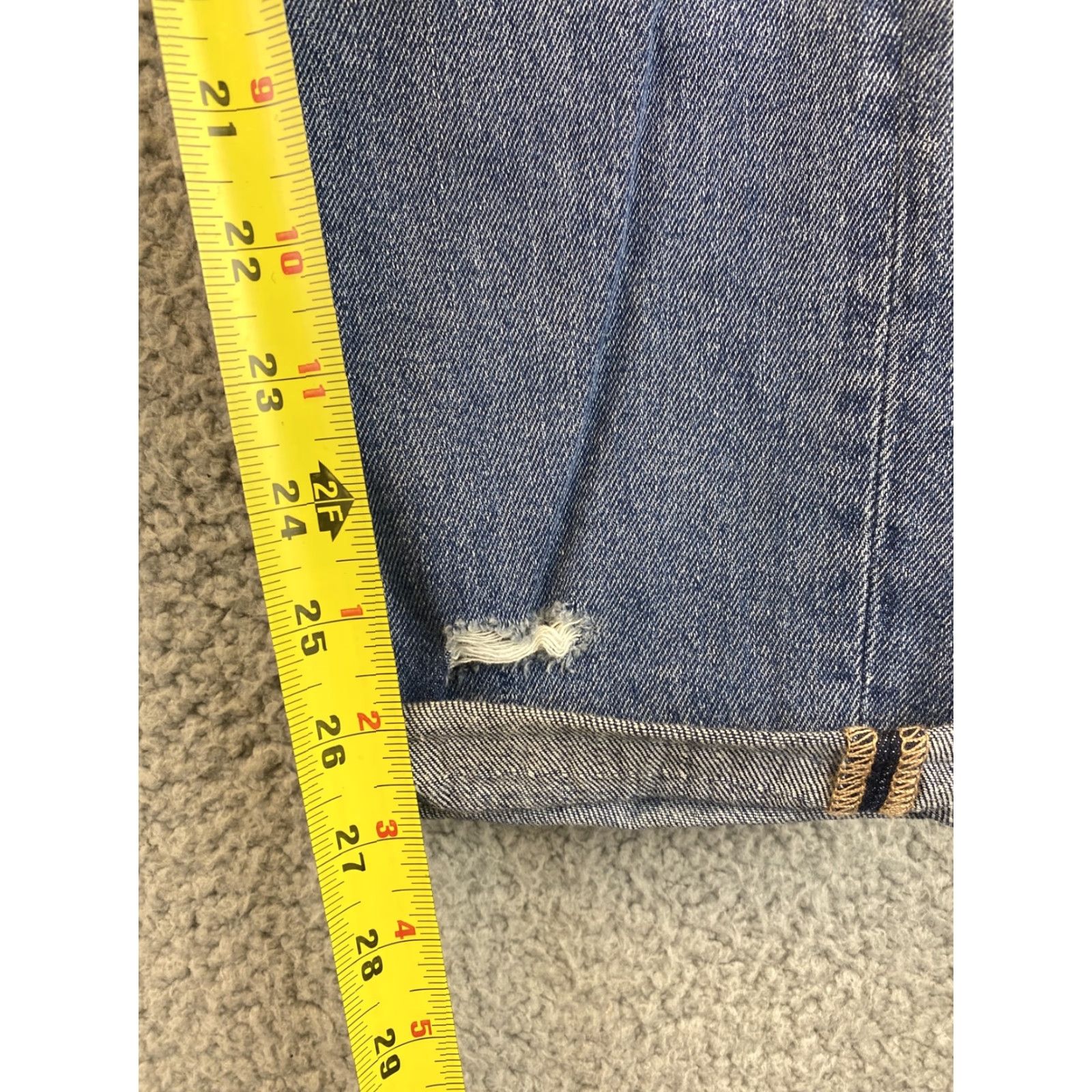American Eagle Outfitters American Eagle Jeans Women’s Size 2 Long Stretch Distressed Blue Denim Jegging Size 26" / US 2 / IT 38 - 4 Thumbnail
