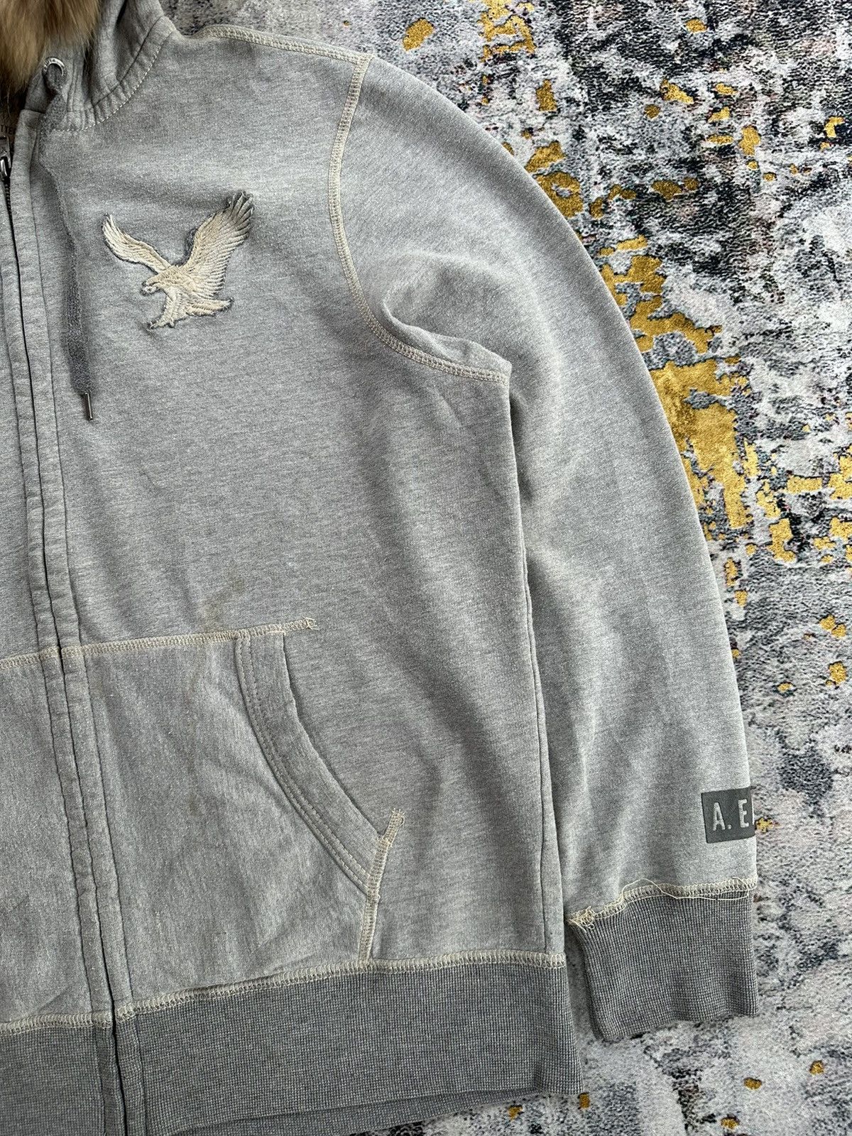 Beauty Beast VINTAGE DISTRESSED AMERICAN EAGLE FUR ZIPHOODIE I6W9 STYLE Size US XXL / EU 58 / 5 - 4 Thumbnail