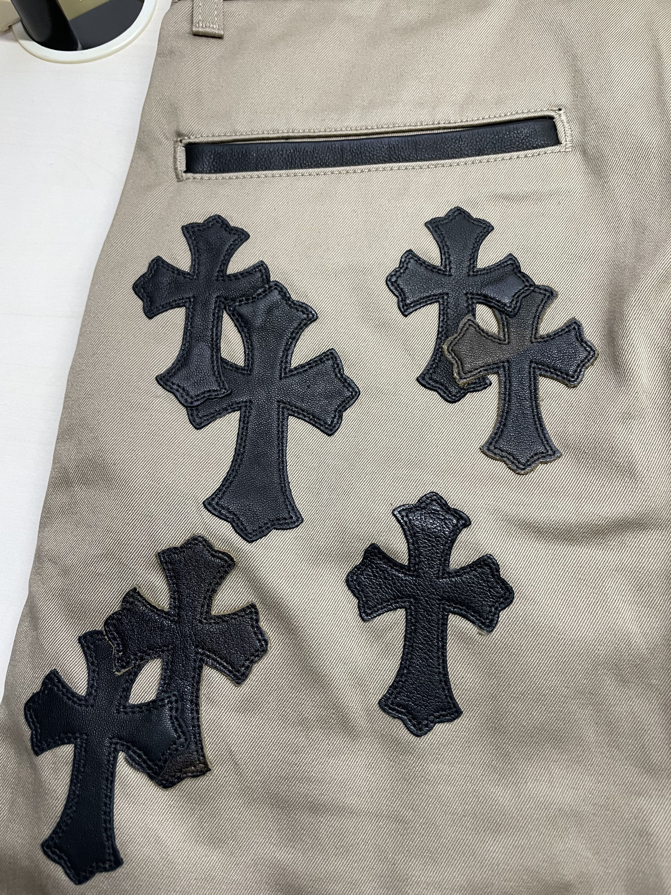 Chrome Hearts Chrome Hearts Black&Checkerboard Patch Chino Pants Size US 33 - 4 Thumbnail