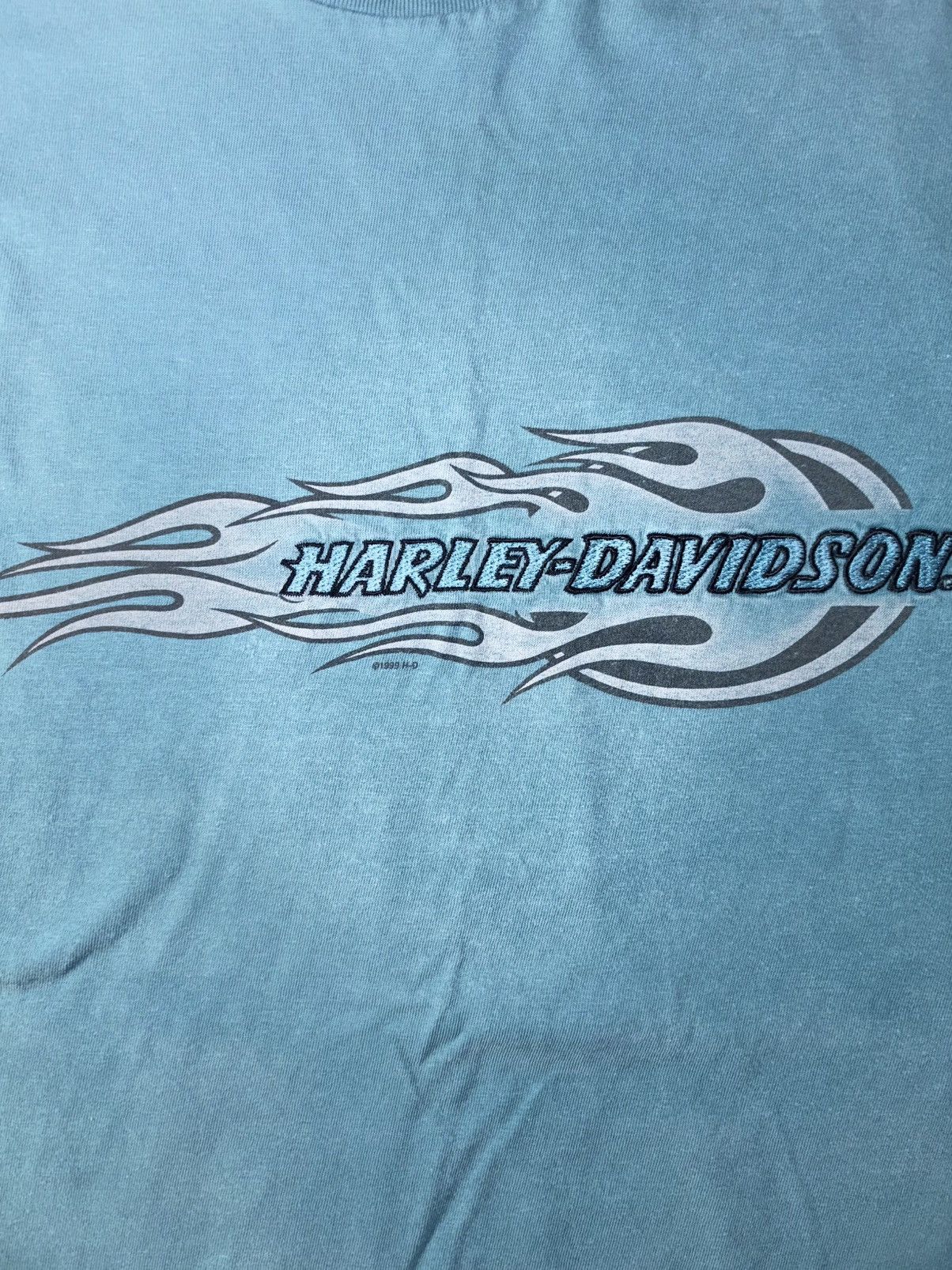 Harley Davidson × Vintage Vintage 1999 Rare Harley Davidson T-shirt Fireball Size 2XL Size US XXL / EU 58 / 5 - 2 Thumbnail