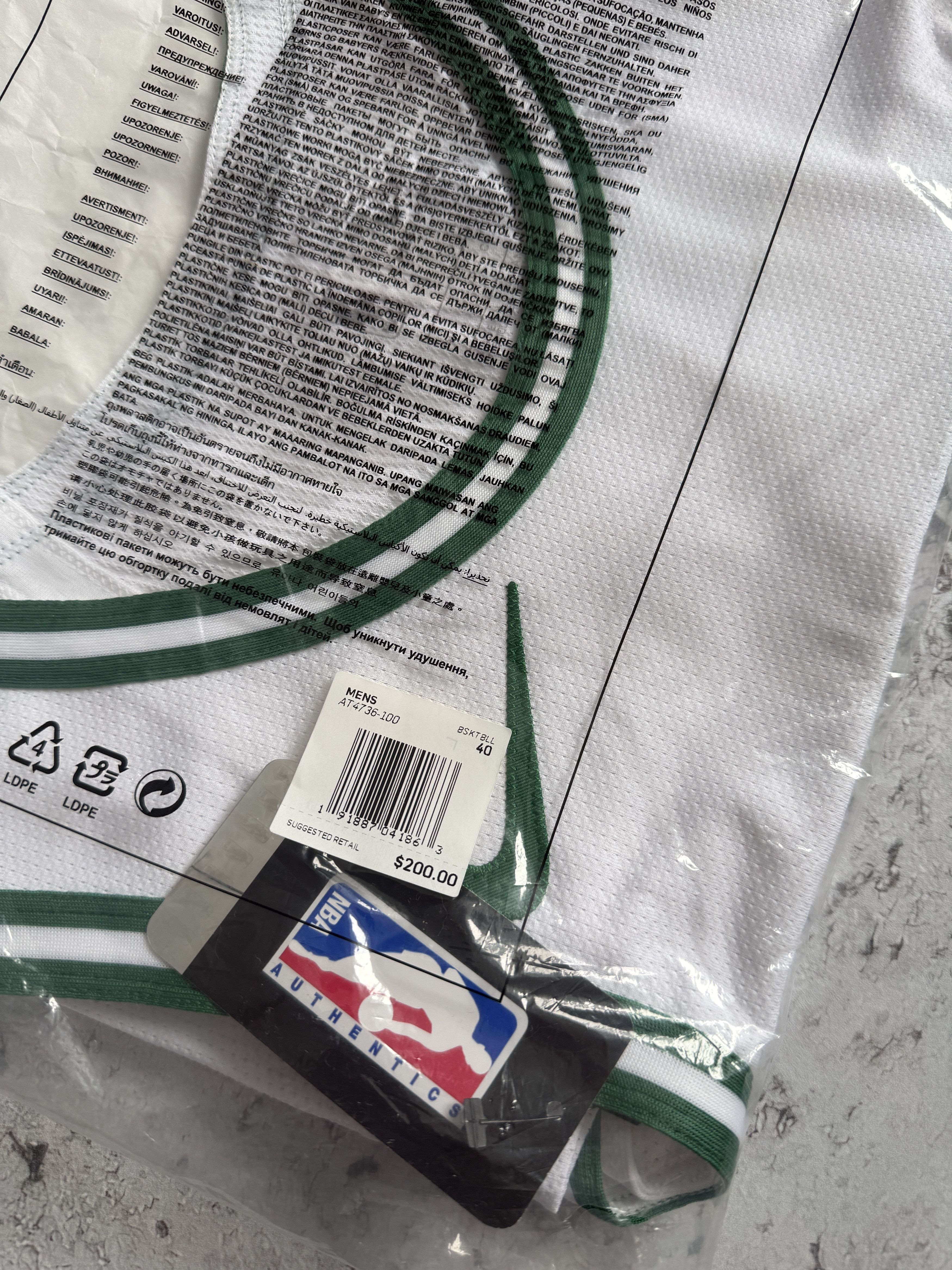 Nike Boston Celtics Authentic Jersey Nike VAPORKNIT Men's 40 S Size US S / EU 44-46 / 1 - 12 Thumbnail