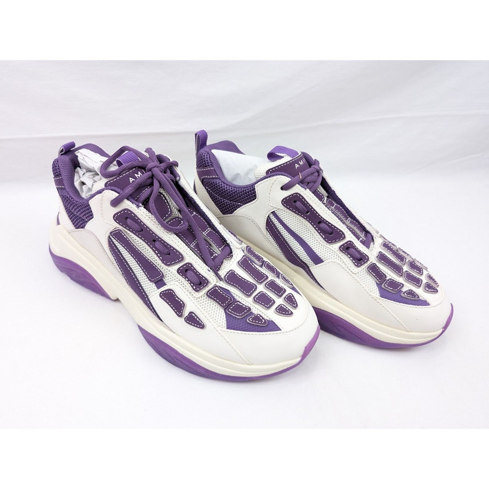 Amiri o1rshd1 Bone Runners in Cream/Purple Size US 13 / EU 46 - 15 Thumbnail