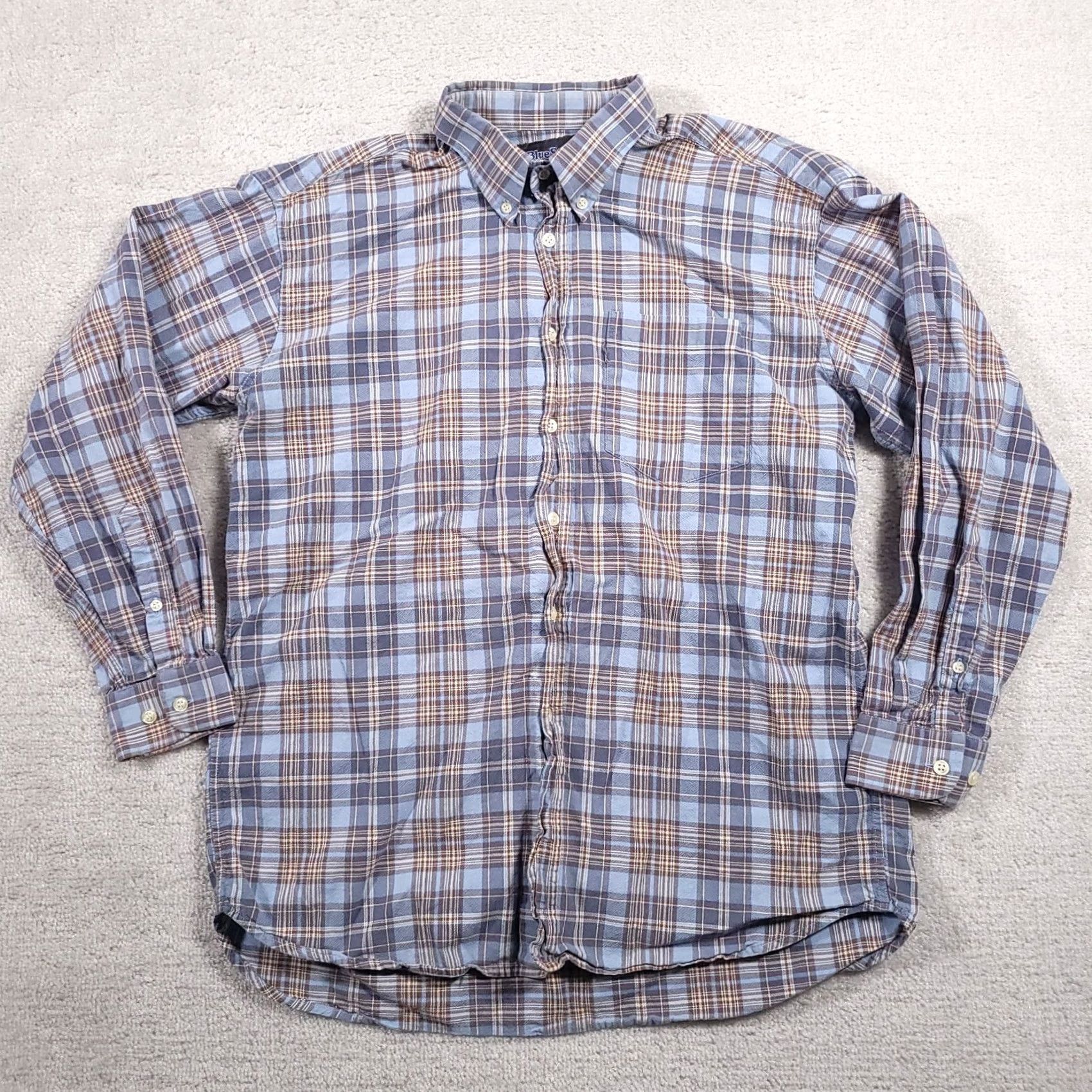 Vintage VINTAGE BlueStream Outdoors Plaid Long Sleeve Fishing Shirt Mens L Blue Button Up Size US L / EU 52-54 / 3 - 2 Thumbnail