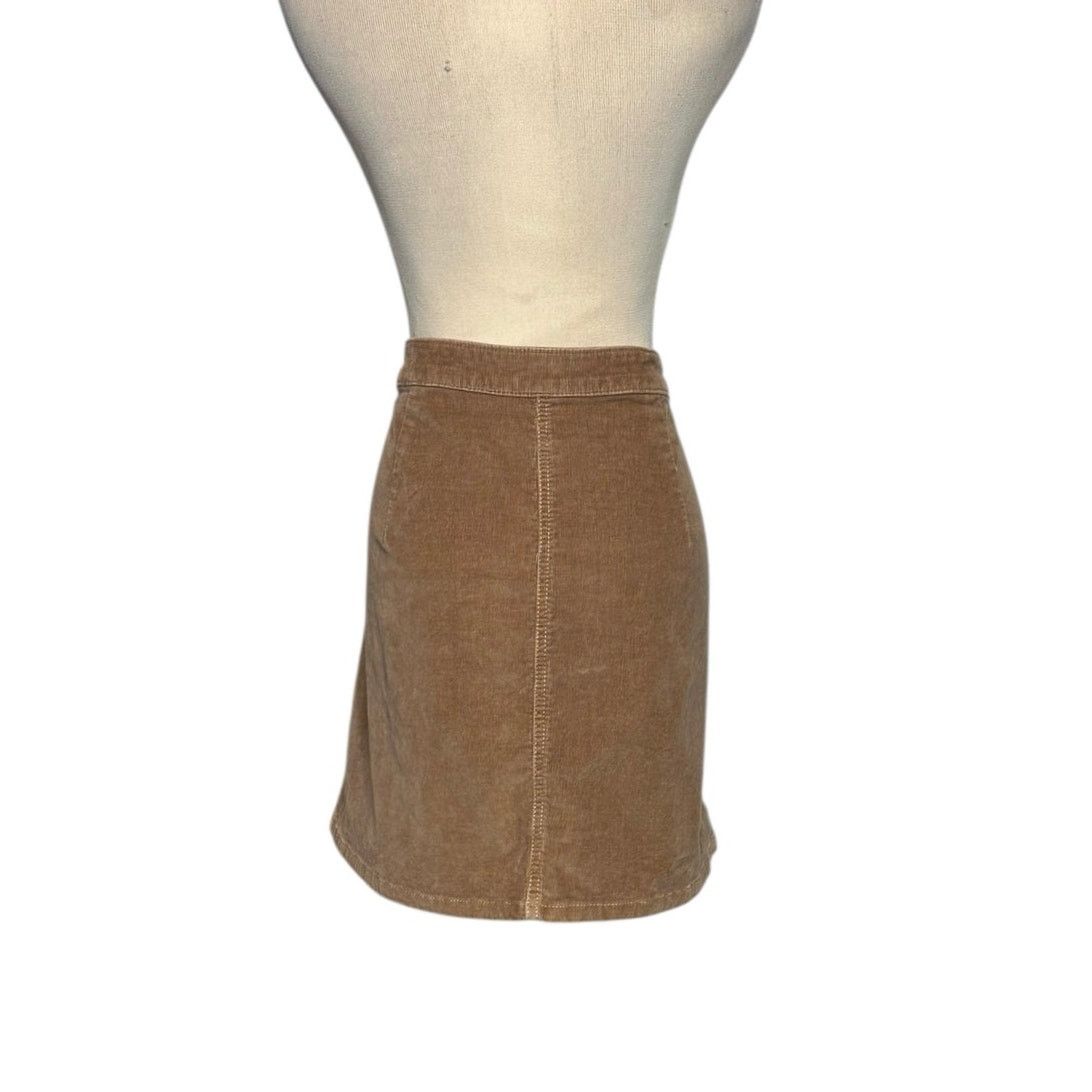 Express Express brown buttoned corduroy mini skirt size 10 Size 32" / US 10 / IT 46 - 2 Thumbnail