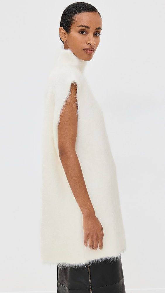 Marni o1y1125 Sleeveless Sweater in White Size S / US 4 / IT 40 - 3 Thumbnail