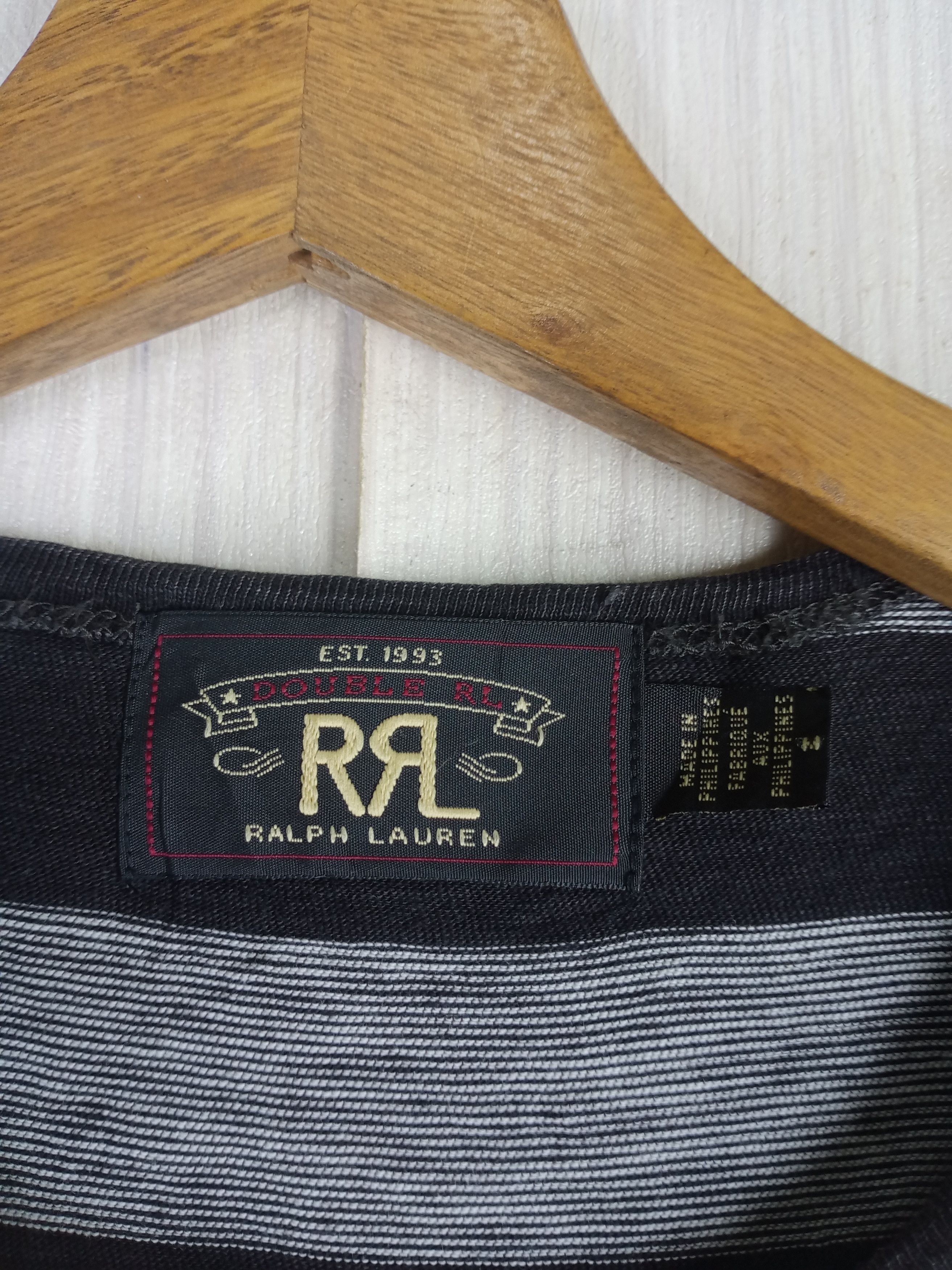 Polo Ralph Lauren Rare Vintage RRL Ralph Lauren Striped Tshirt Size US M / EU 48-50 / 2 - 7 Thumbnail
