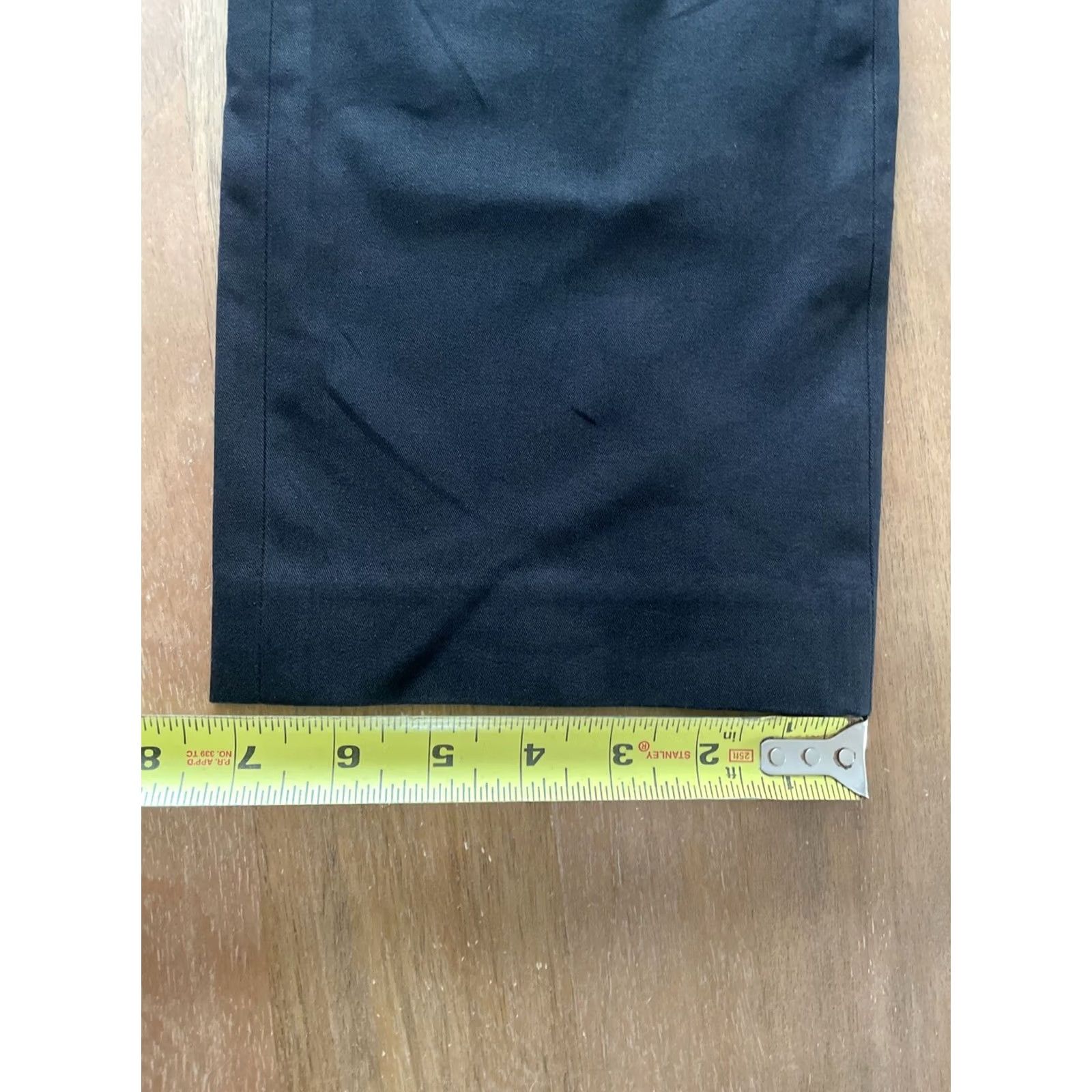 Lord & Taylor LORD & TAYLOR Ankle Straight Chino Pants Womens 8 Black 31x26 Straight Front Twill Knit, 90s Preppy Office Workwear Pants Womens Size 24" / US 00 / IT 34 - 7 Thumbnail