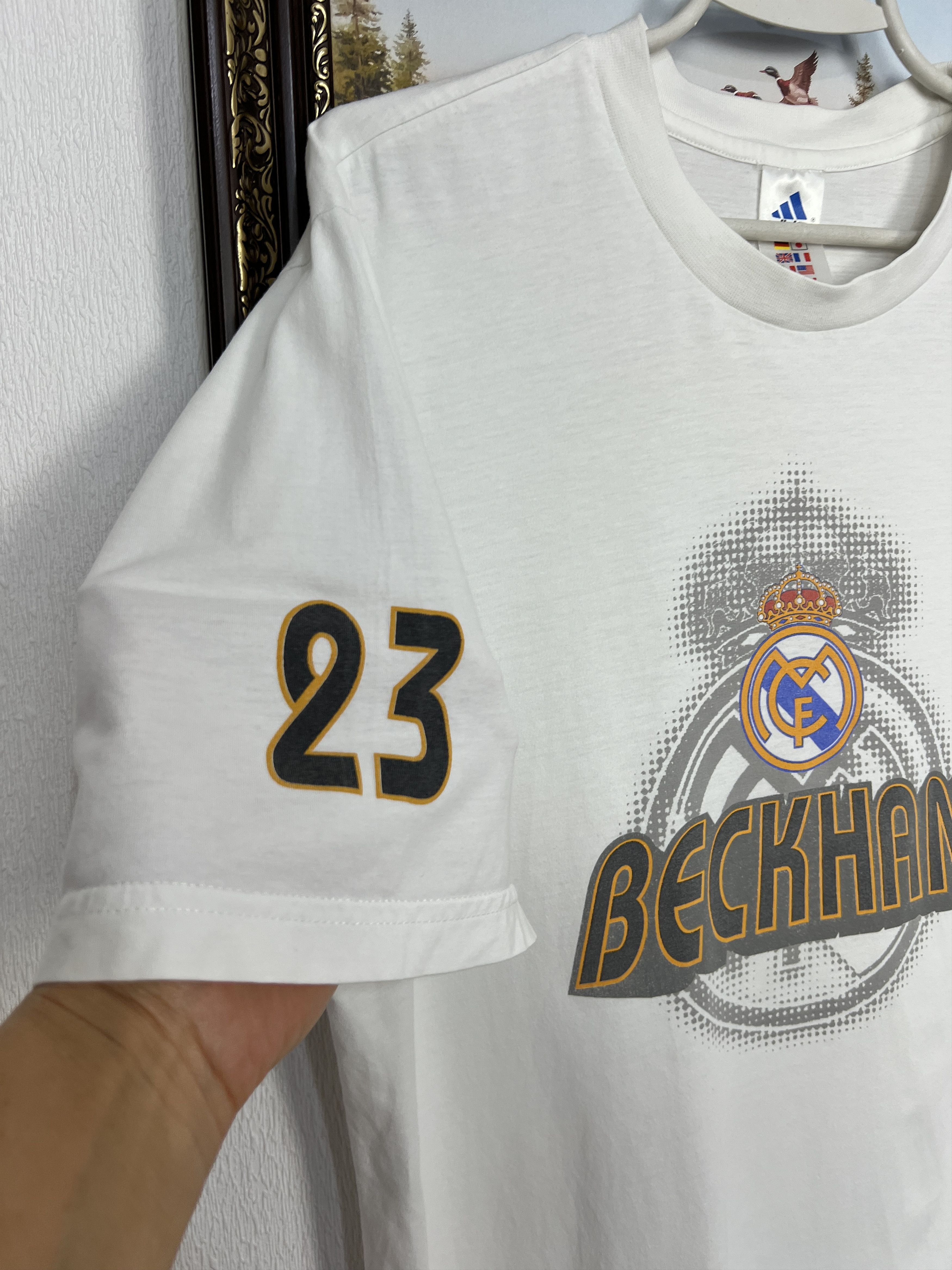 Adidas Vintage Real Madrid Beckham Train Shirt Football Jersey Size US M / EU 48-50 / 2 - 5 Thumbnail