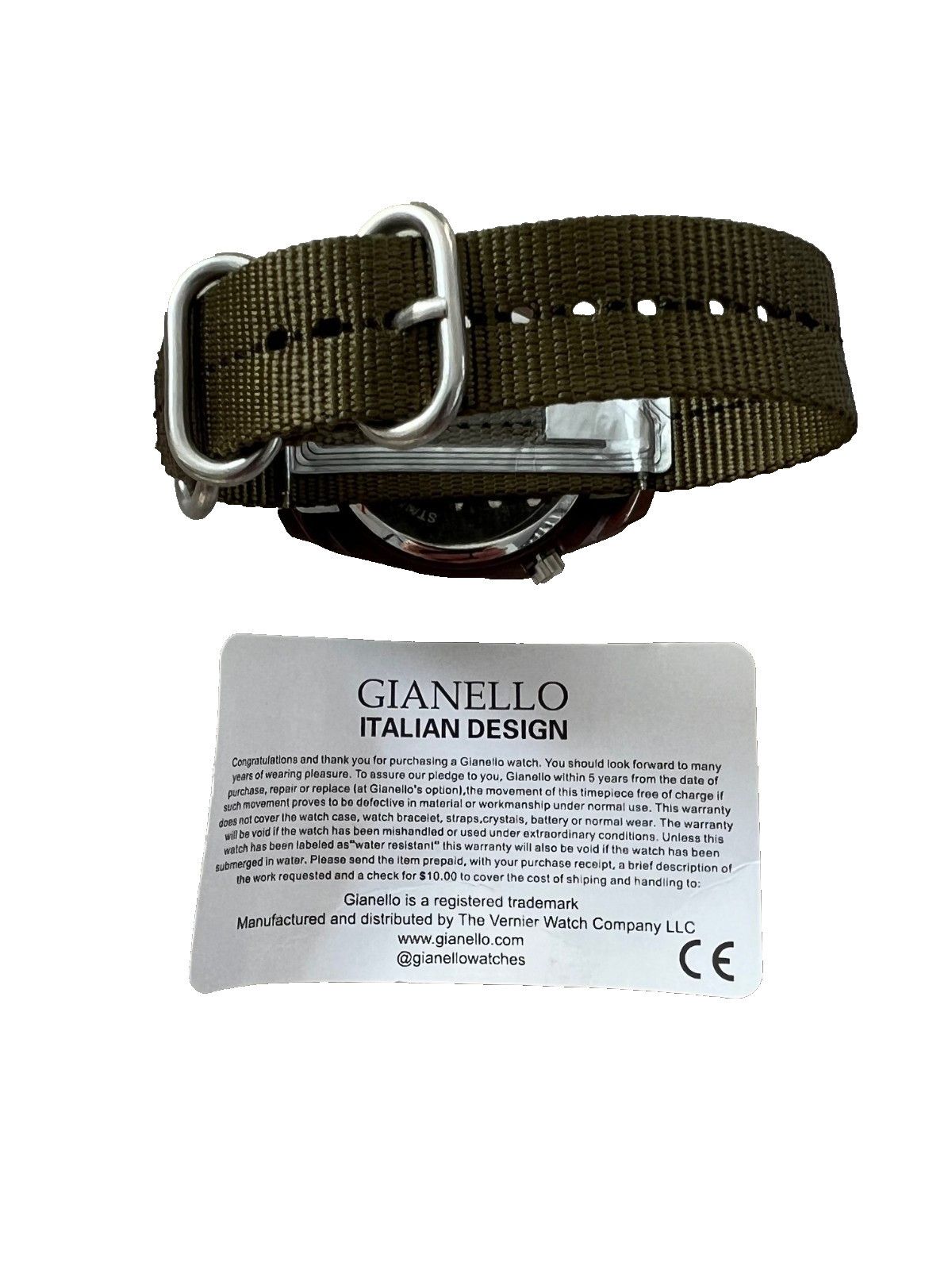 Other Gianello Heritage Navigator 40 Nylon Strap Watch Army Green Size ONE SIZE - 4 Thumbnail
