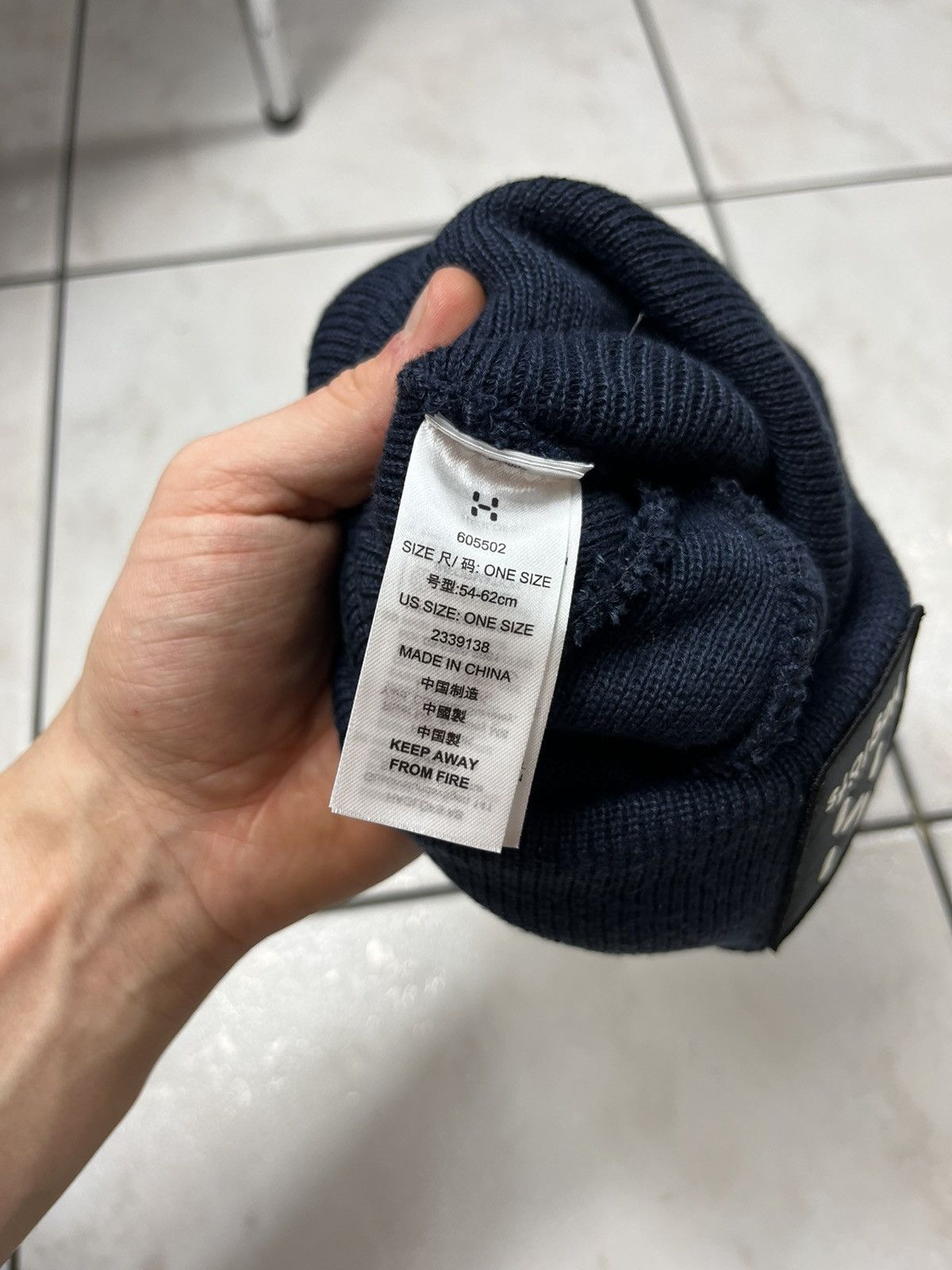 Haglofs Haglofs aze beanie recycled hat classic big logo navy Size ONE SIZE - 9 Thumbnail