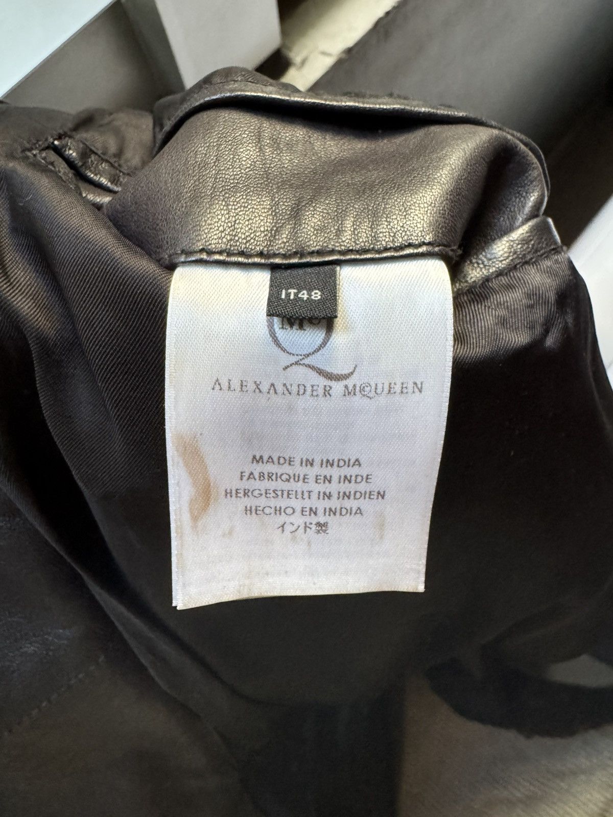 Alexander McQueen Alexander McQueen Cropped Leather Biker Jacket Size US M / EU 48-50 / 2 - 3 Thumbnail