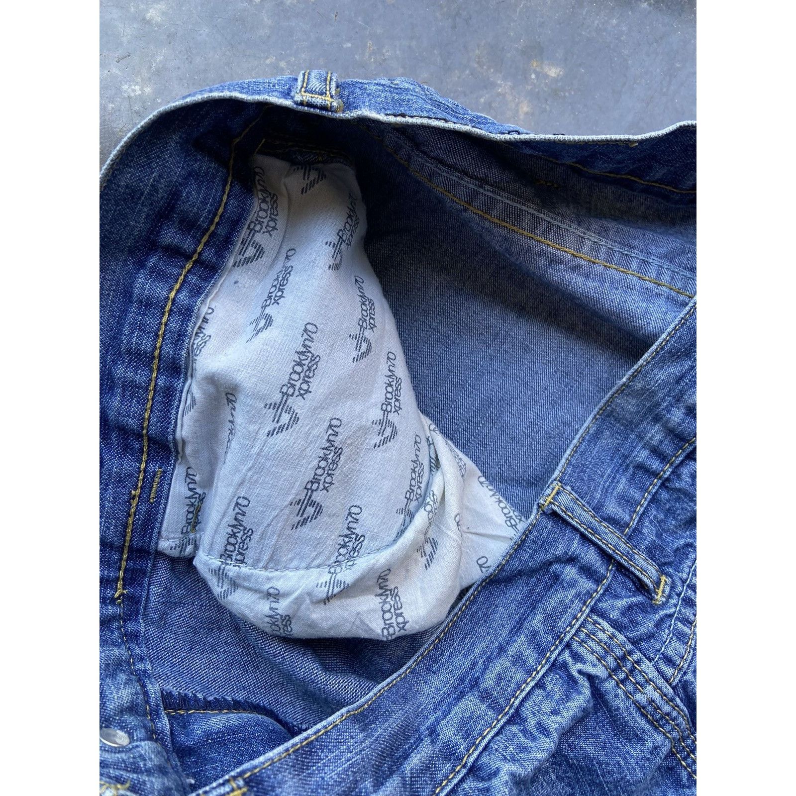 Brooklyn Xpress × JNCO × Vintage Crazy Vintage Baggy Wide Leg Carpenter Embroidered Jeans Size US 34 / EU 50 - 8 Thumbnail