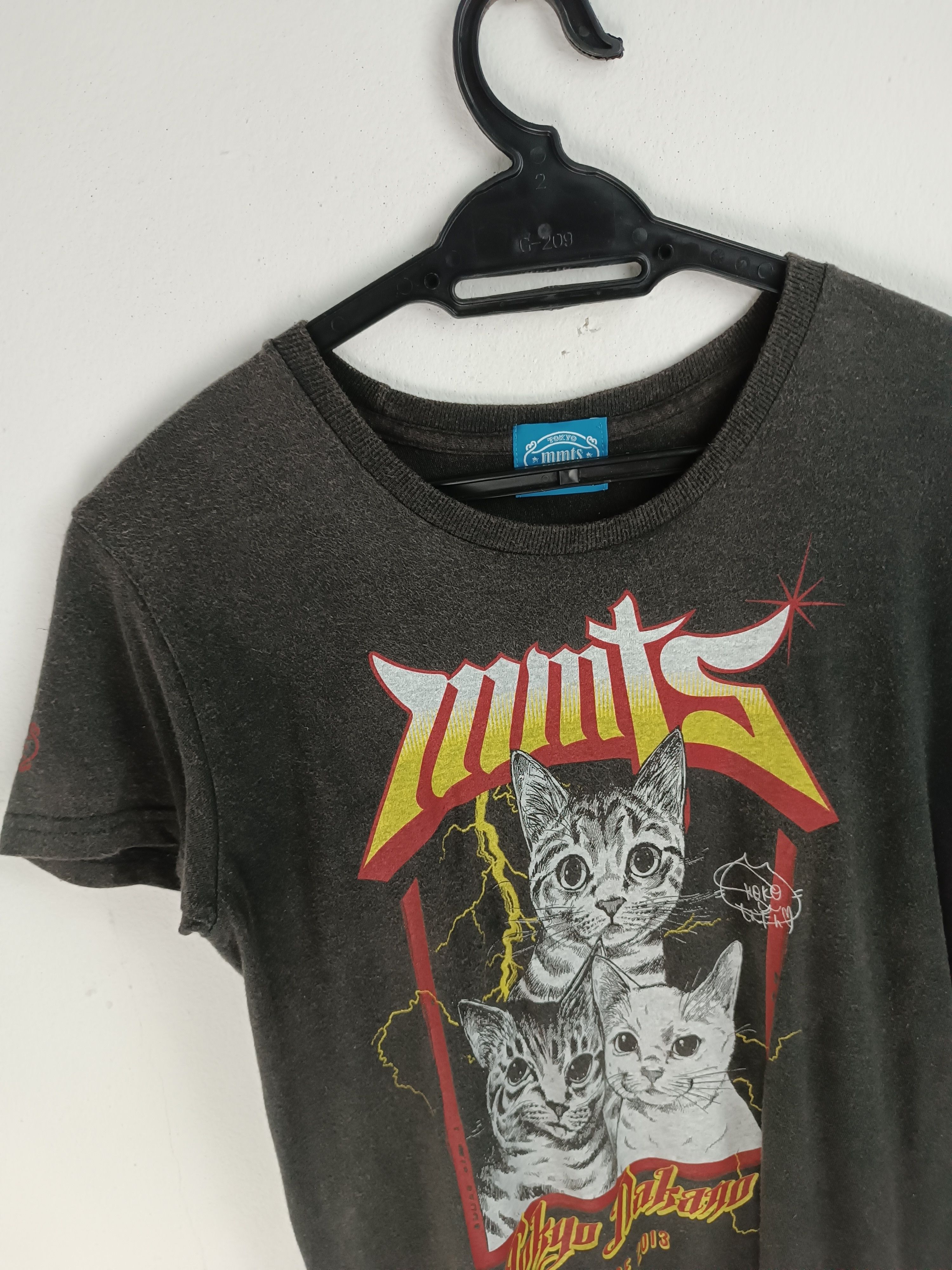 Japanese Brand VINTAGE TOKYO MMTS NAKANO NEKO CAT PETS ROCK TOUR TEE RARE Size US XS / EU 42 / 0 - 5 Thumbnail
