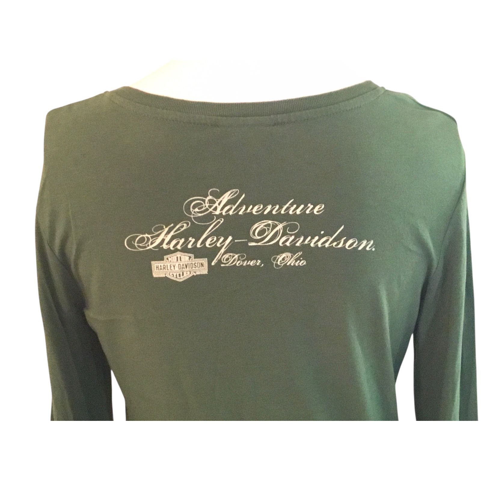 Harley Davidson Harley-Davidson Dover OH Women's V-Neck Long Sleeve Large Size L / US 10 / IT 46 - 7 Thumbnail