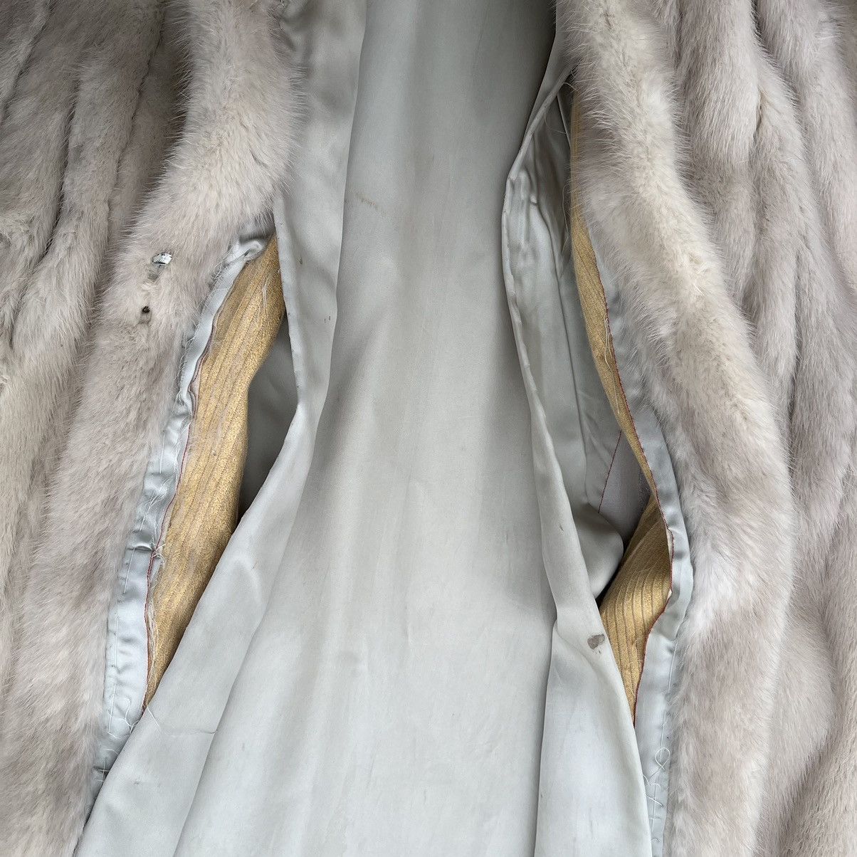 Vintage Vintage 80s Pastel Cream Mink Full Length Fur Coat Size M / US 6-8 / IT 42-44 - 8 Thumbnail