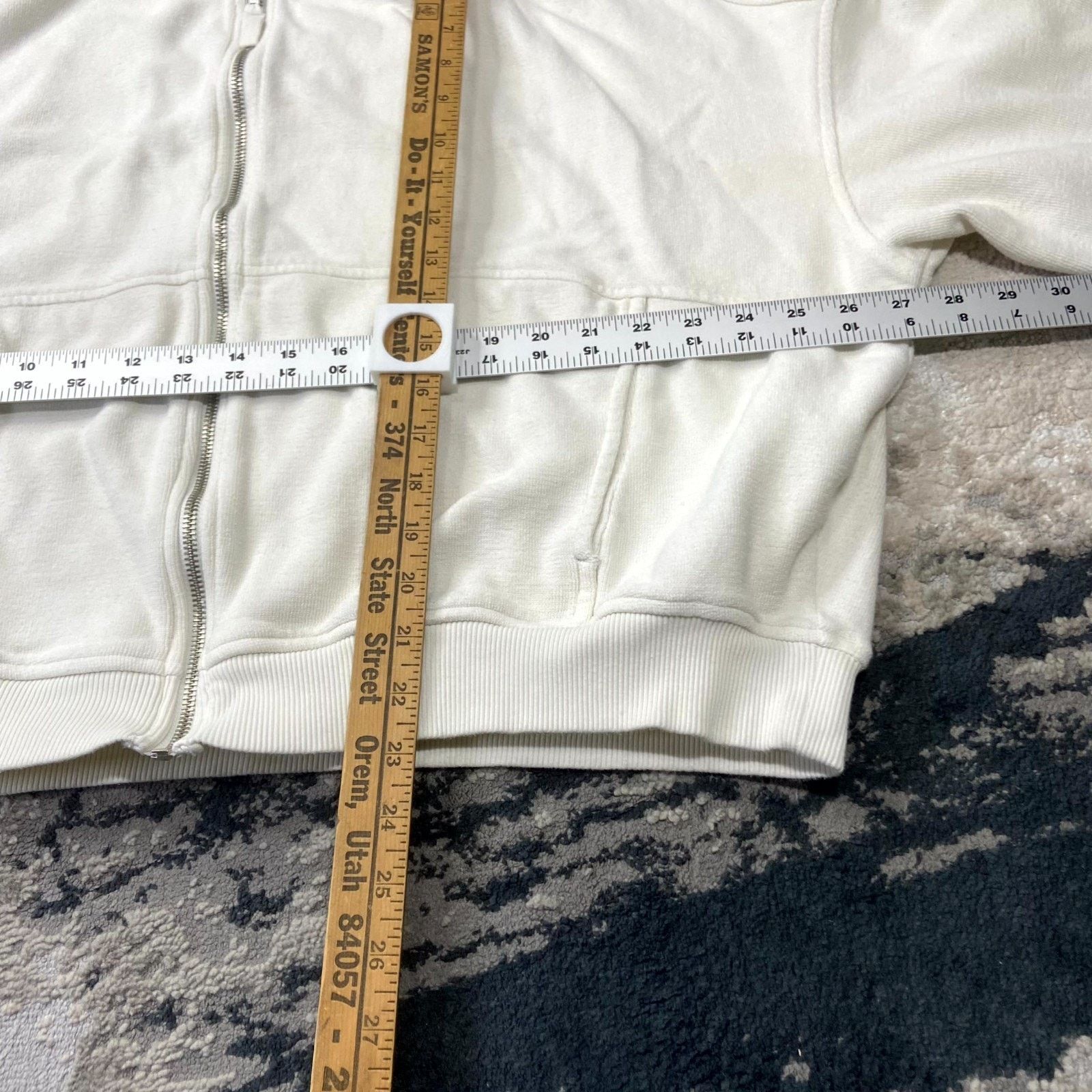 & Other Stories Aerie Bomber Jacket Womens Small White Ribbed Classic Fit Size S / US 4 / IT 40 - 5 Thumbnail