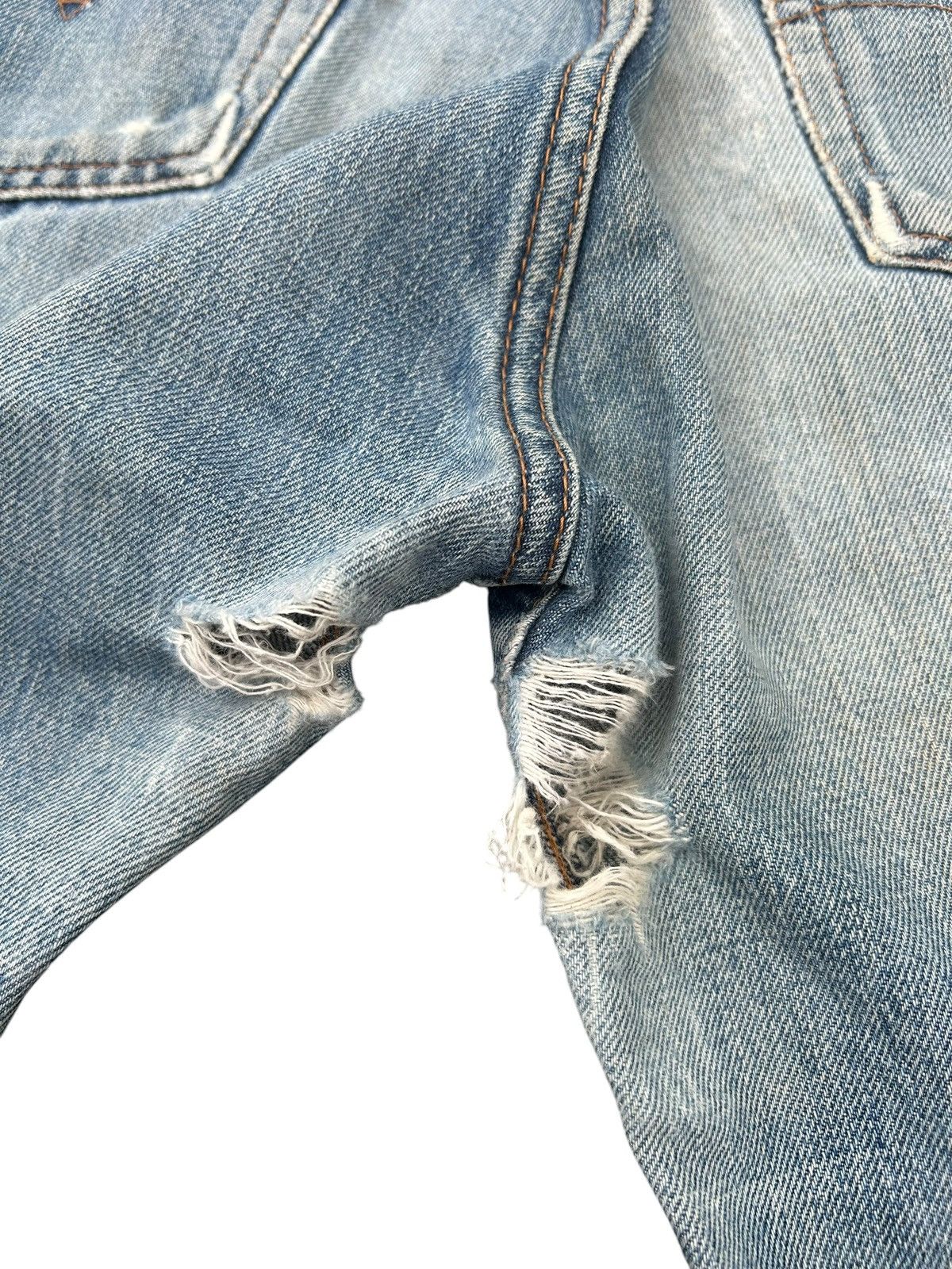 Kapital Vintage Levis Big E Selvedge Thrashed Denim Jeans Size US 32 / EU 48 - 15 Thumbnail