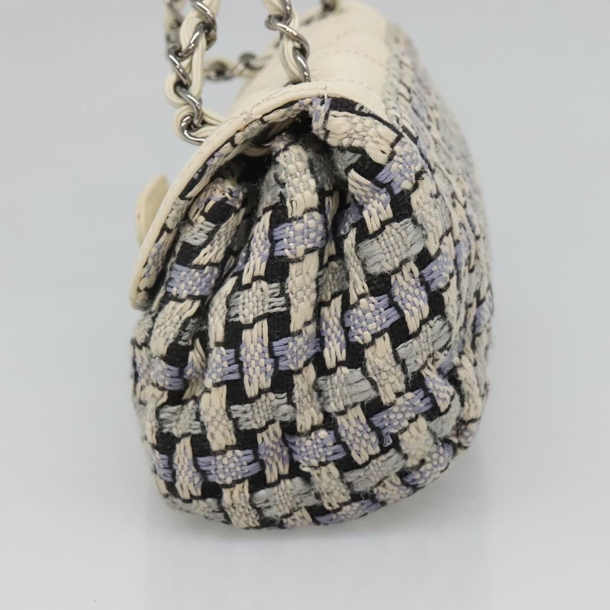 Chanel CHANEL Chain Shoulder Bag Tweed Blue CC Size ONE SIZE - 4 Thumbnail