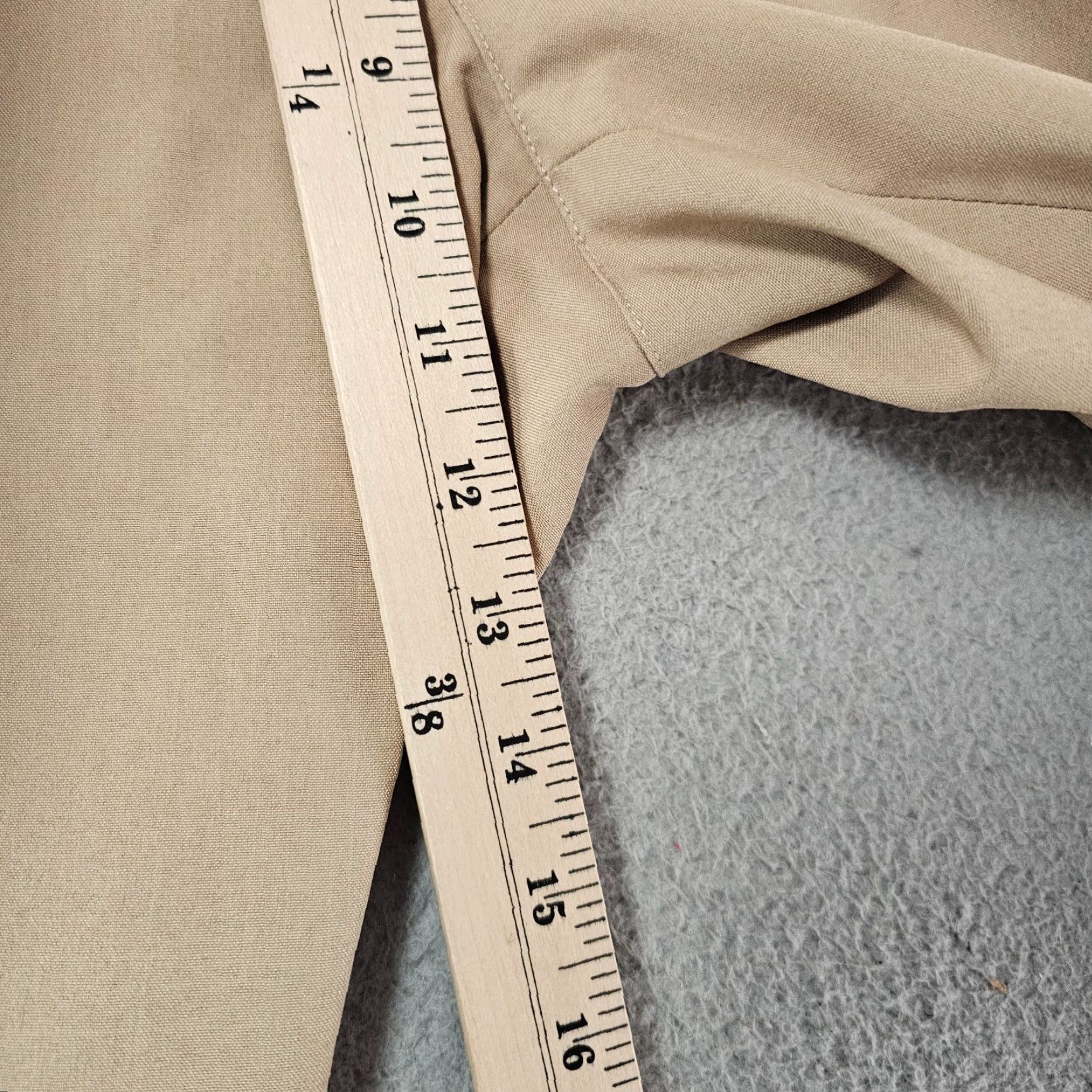 Vintage Bluffworks Pants Mens 31x27.5 Khaki Regular Chino Flat Front 100% Polyester Slim Fit Casual Workwear Modern Mens Regular Size US 31 - 6 Thumbnail