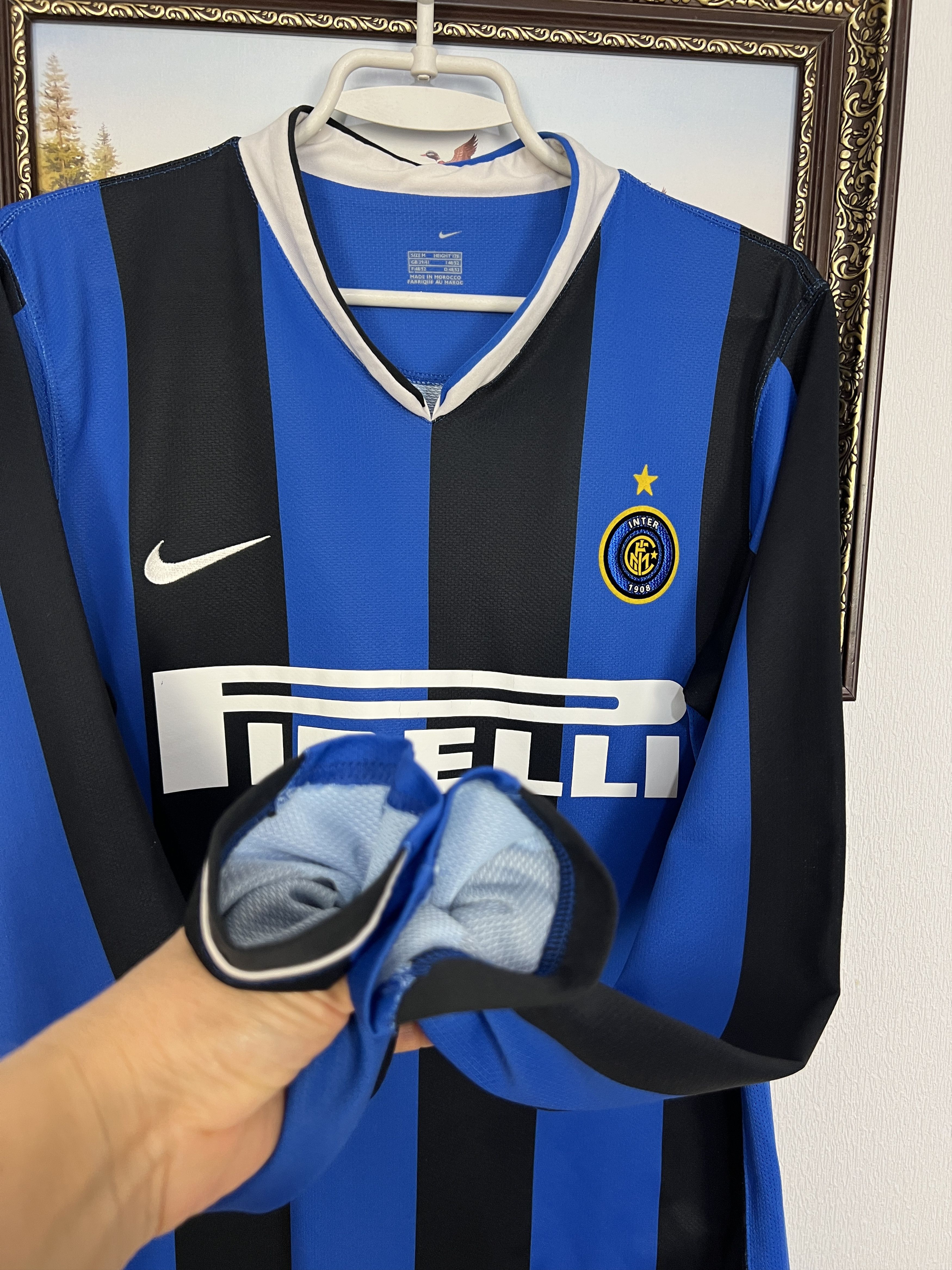 Nike Inter Milan football shirt Soccer Maglia Long Sleeve Jersey Size US M / EU 48-50 / 2 - 5 Thumbnail