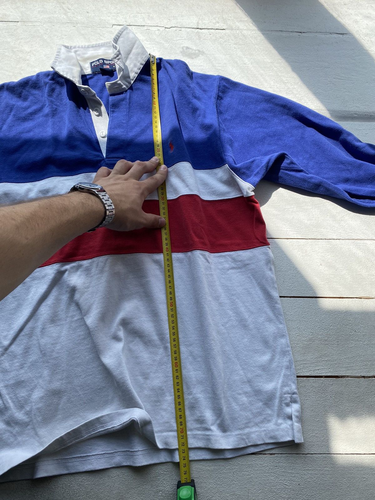Polo Ralph Lauren 🔥Polo Sport Ralph Lauren Rugby Striped Polo Sweatshirt Size US M / EU 48-50 / 2 - 7 Thumbnail