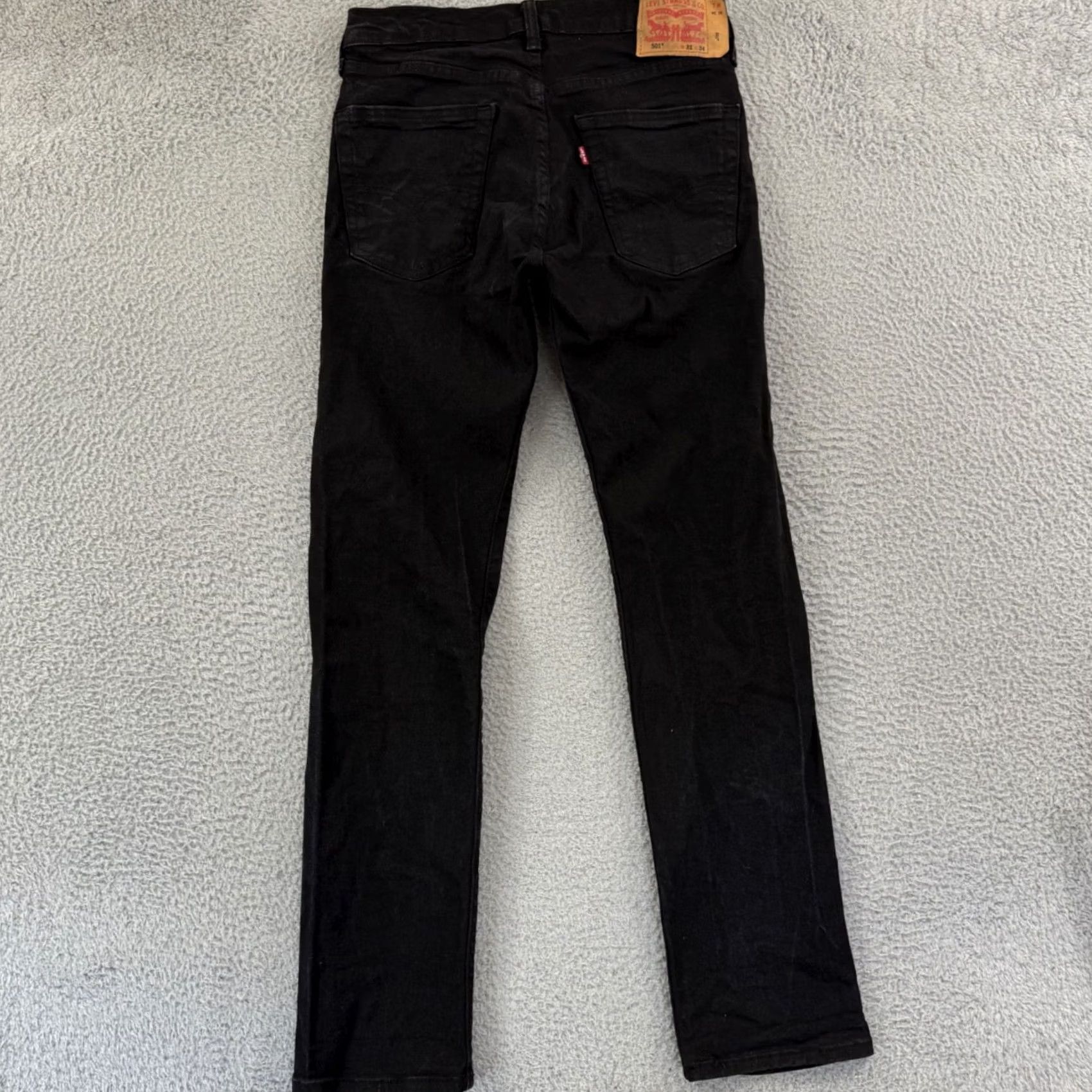 Levi's Levi's 501 Jeans Mens 31x34 Black Straight Fit Button Fly Denim Outdoor Cowboy Size US 31 - 5 Thumbnail