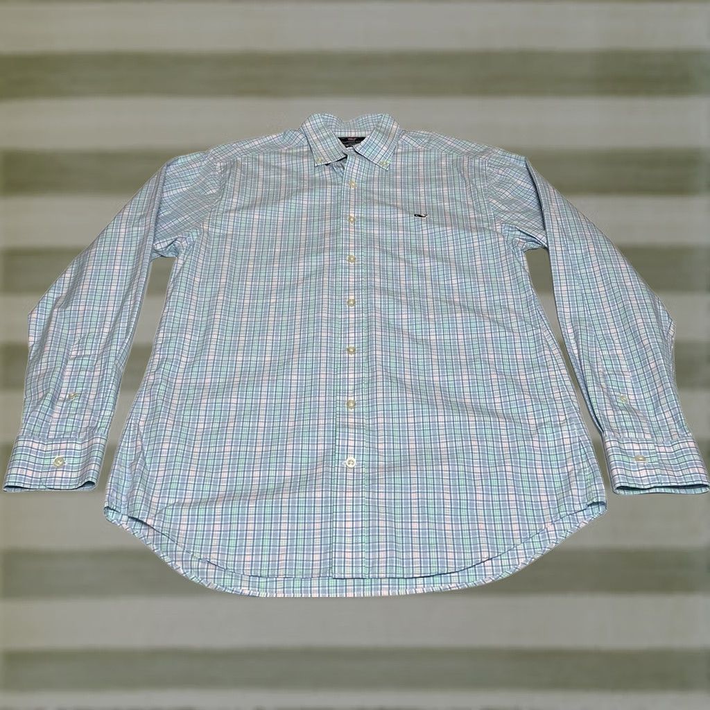 Vineyard Vines Vineyard Vines Men's M Slim Fit Whale Shirt Multicolor Plaid Button-Down Shirt Size US M / EU 48-50 / 2 - 1 Thumbnail