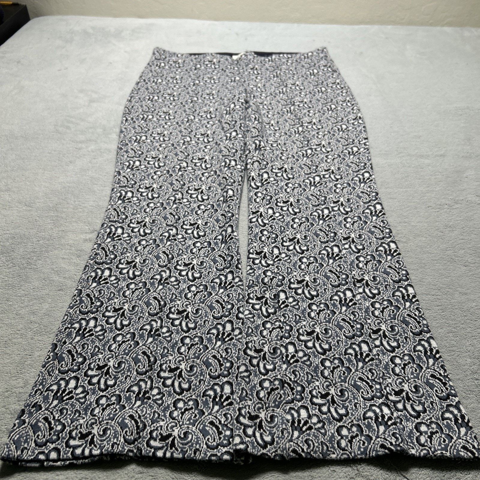Anthropologie Maeve The Margot Palazzo Wide Leg Pants Small Paisley Pleat Size 31" - 3 Thumbnail