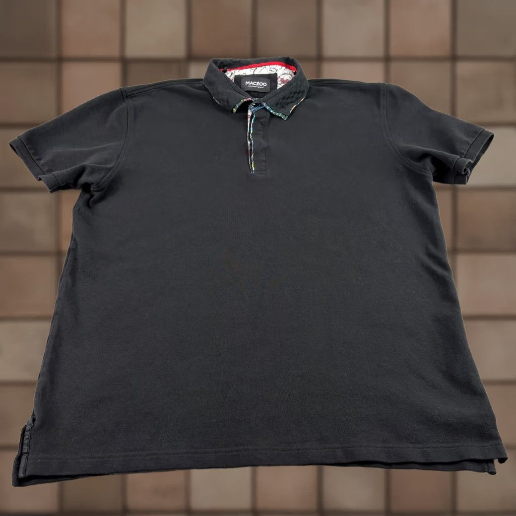 Maceoo Maceoo Polo Shirt Mens 2XL Black Slim Fit Contrast Collar Short Sleeve Shirt Polo Mens 2XL Black Slim Fit Collared Casual Shirt Size US XXL / EU 58 / 5 - 1 Thumbnail