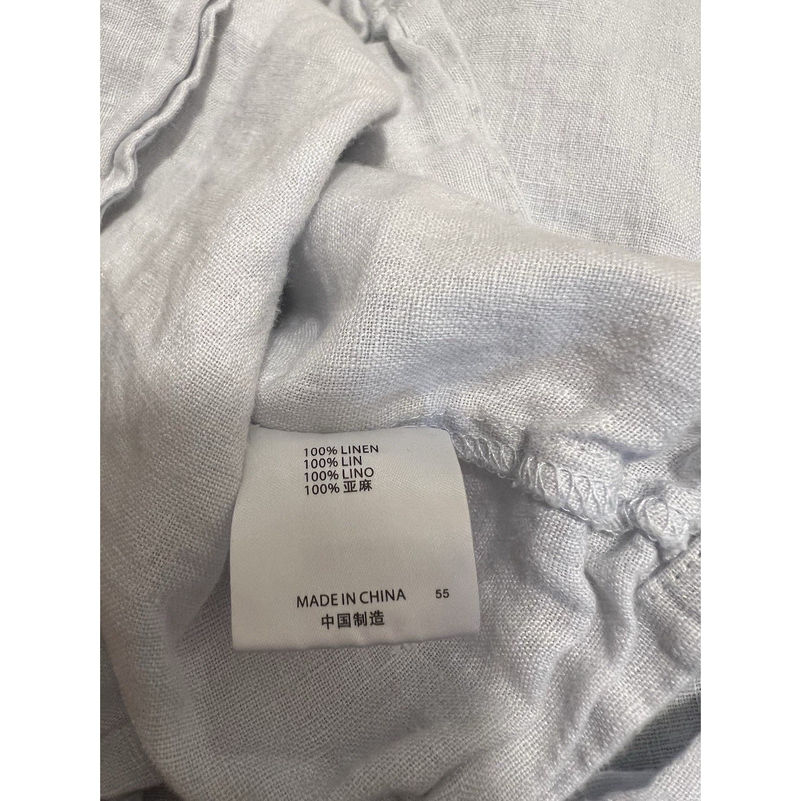 Brandy Melville Brandy Melville Edith Y2K Light Blue White Linen XS A003126 Size XS / US 0-2 / IT 36-38 - 7 Thumbnail