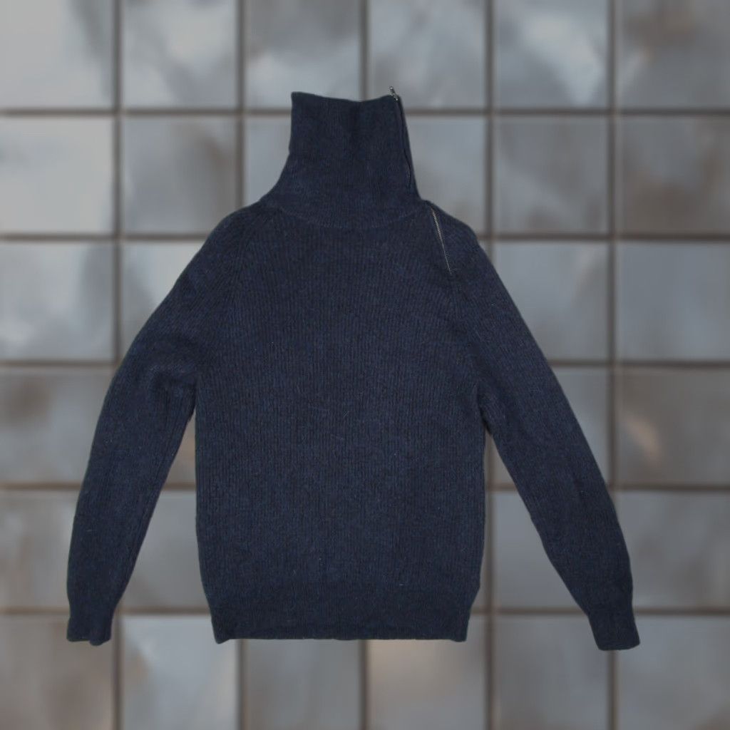 Nordstrom VINTAGE Nordstrom Women's Sweater Pullover Knit Long Sleeve Zip High Neck All Seasons XS Blue Size XS / US 0-2 / IT 36-38 - 1 Thumbnail
