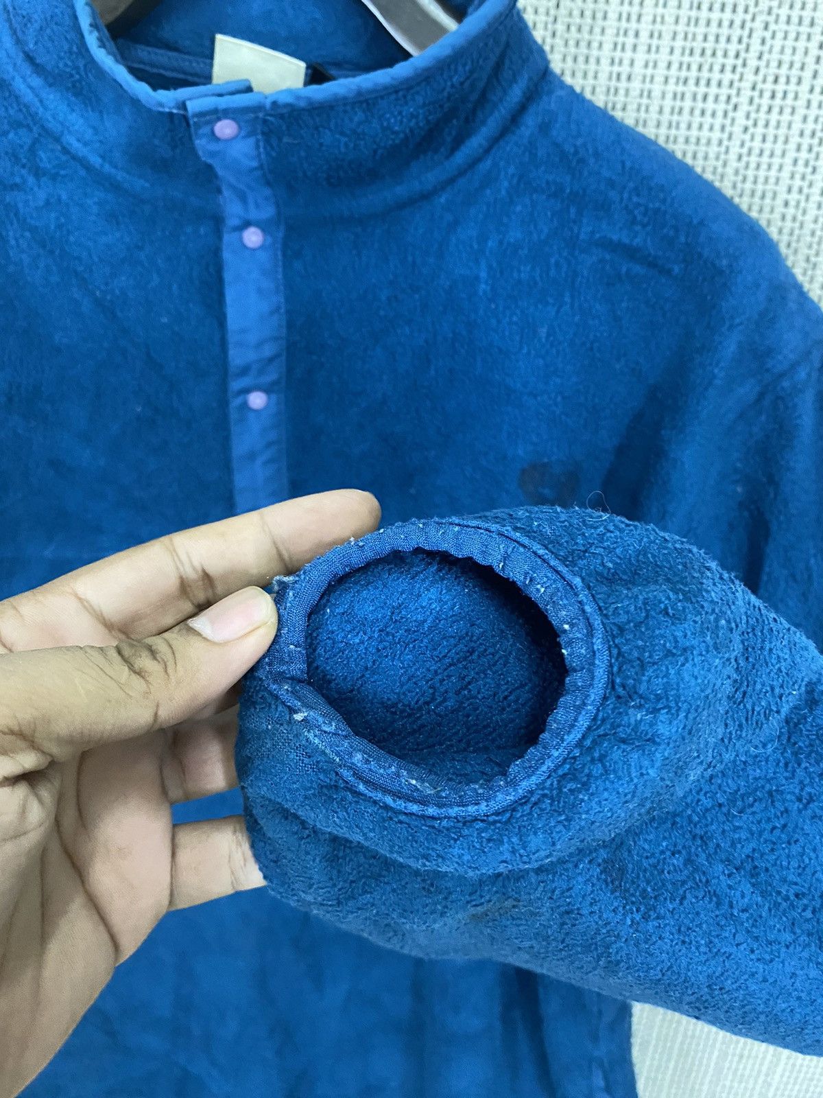 L.L. Bean × Vintage Vintage LLBEAN fleece sweater half button distressed Size US L / EU 52-54 / 3 - 8 Thumbnail