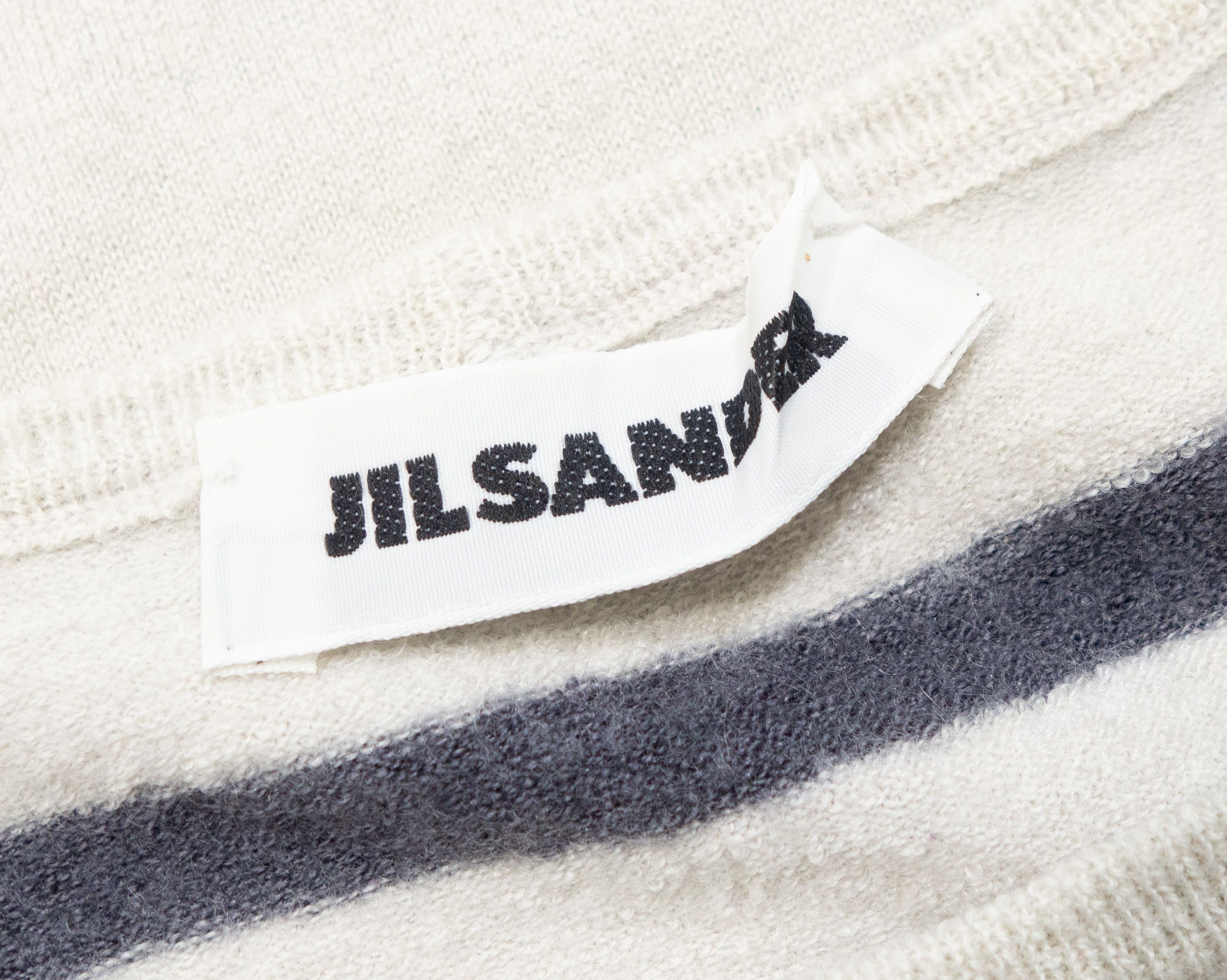 Jil Sander Striped Crewneck Wool Sweater Size XS / US 0-2 / IT 36-38 - 9 Thumbnail