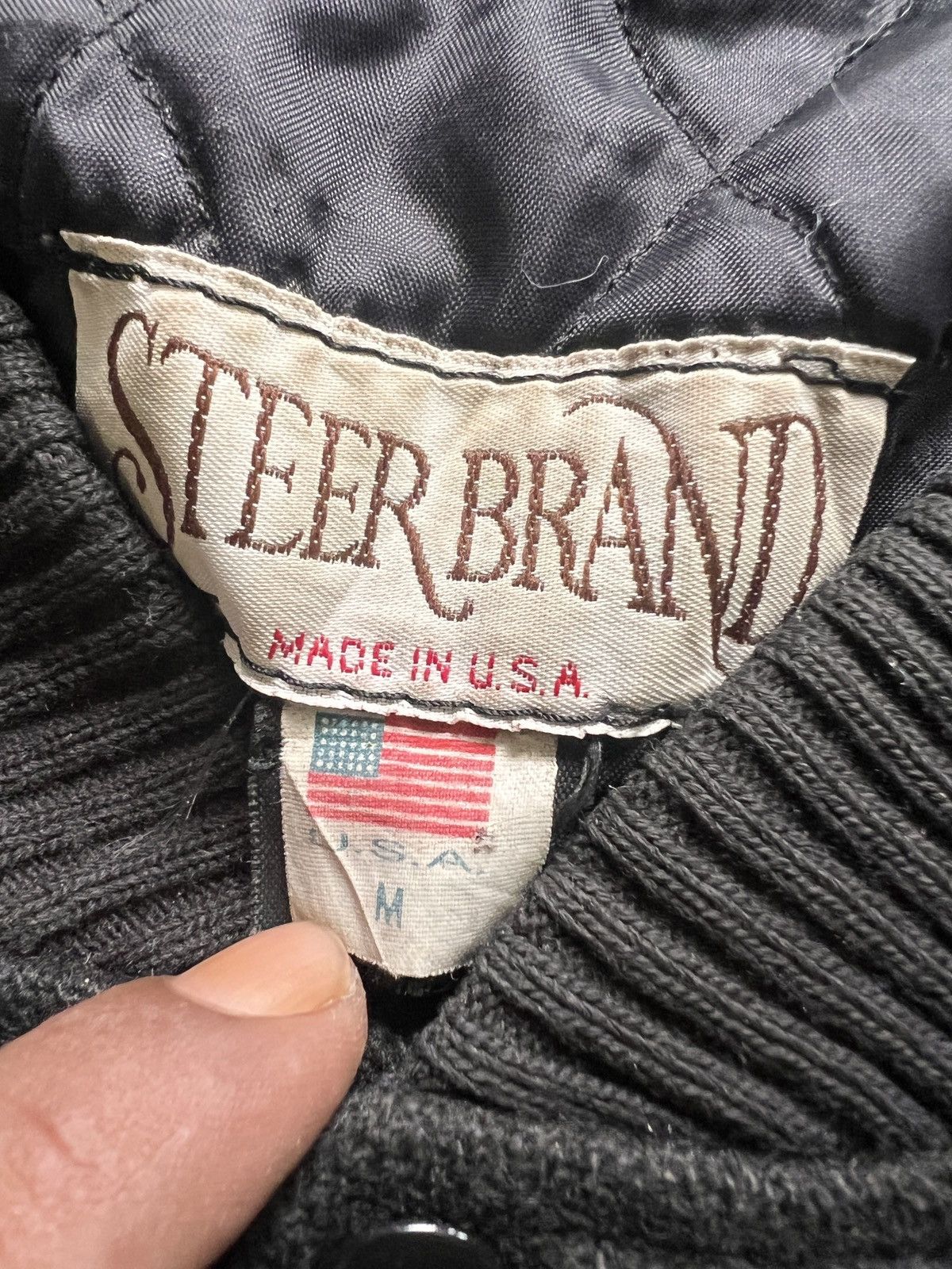 Vintage Vtg Made in USA Steer Brand Hand Painted Varsity Jacket Size US M / EU 48-50 / 2 - 13 Thumbnail