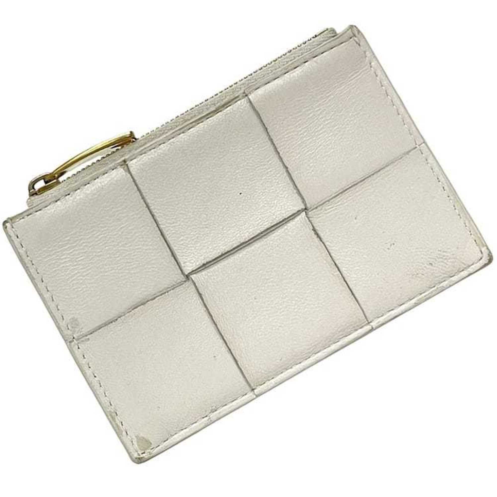 Bottega Veneta Bottega Veneta Coin Case ec-24609 White Cassette 679843 Purse Leather P01931123D BOTTEGA VENETA Mini Card Holder Intrecciato Pattern Men's Women's Size ONE SIZE - 1 Thumbnail