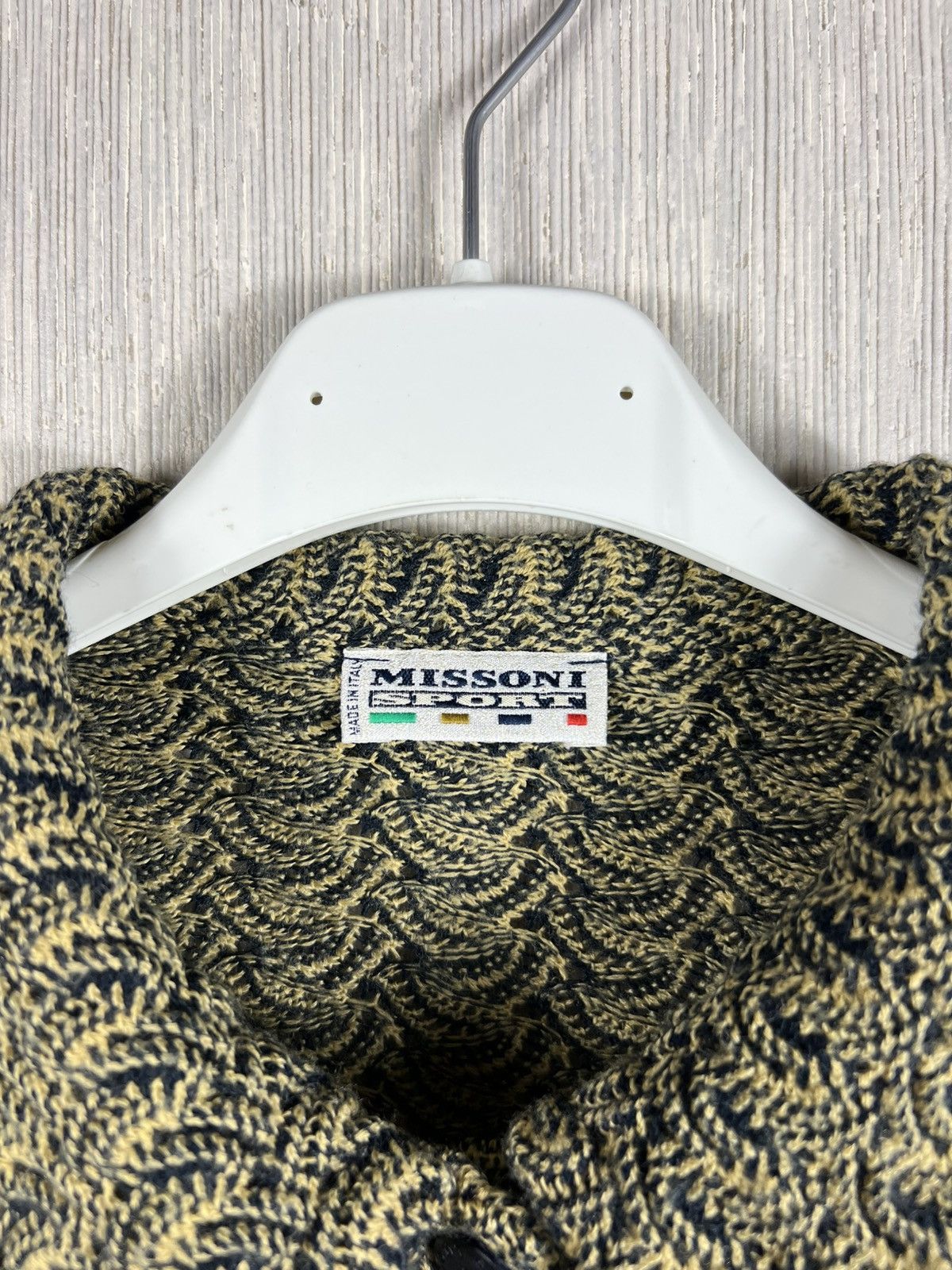 Missoni Vintage 90s Missoni Sport wool knit button up shirt pattern Size M / US 6-8 / IT 42-44 - 14 Thumbnail