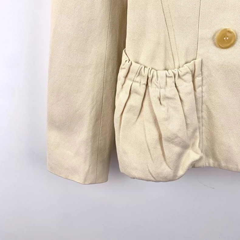 Louis Vuitton Louis Vuitton Beige Cotton Double Breasted Lapel Long Slee Size XS / US 0-2 / IT 36-38 - 4 Thumbnail