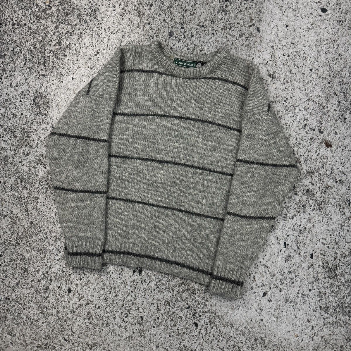 Vintage VINTAGE 1980s LIGHT GREY WOOL KNIT SWEATER Size US L / EU 52-54 / 3 - 3 Thumbnail
