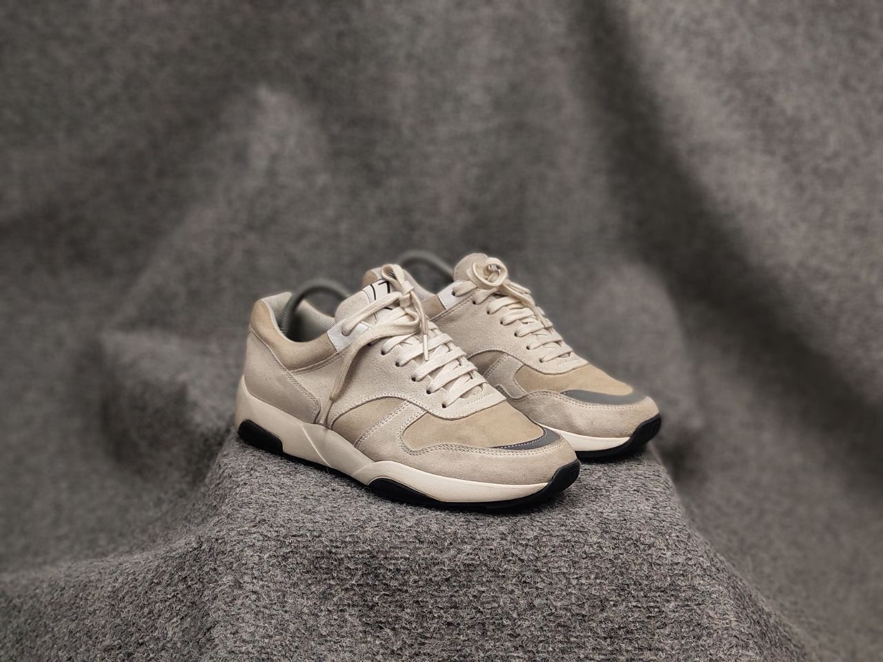 Z Zegna Z Zegna Design Suede Leather Beige low top Lace Up Sneakers Size US 9.5 / EU 42-43 - 1 Thumbnail
