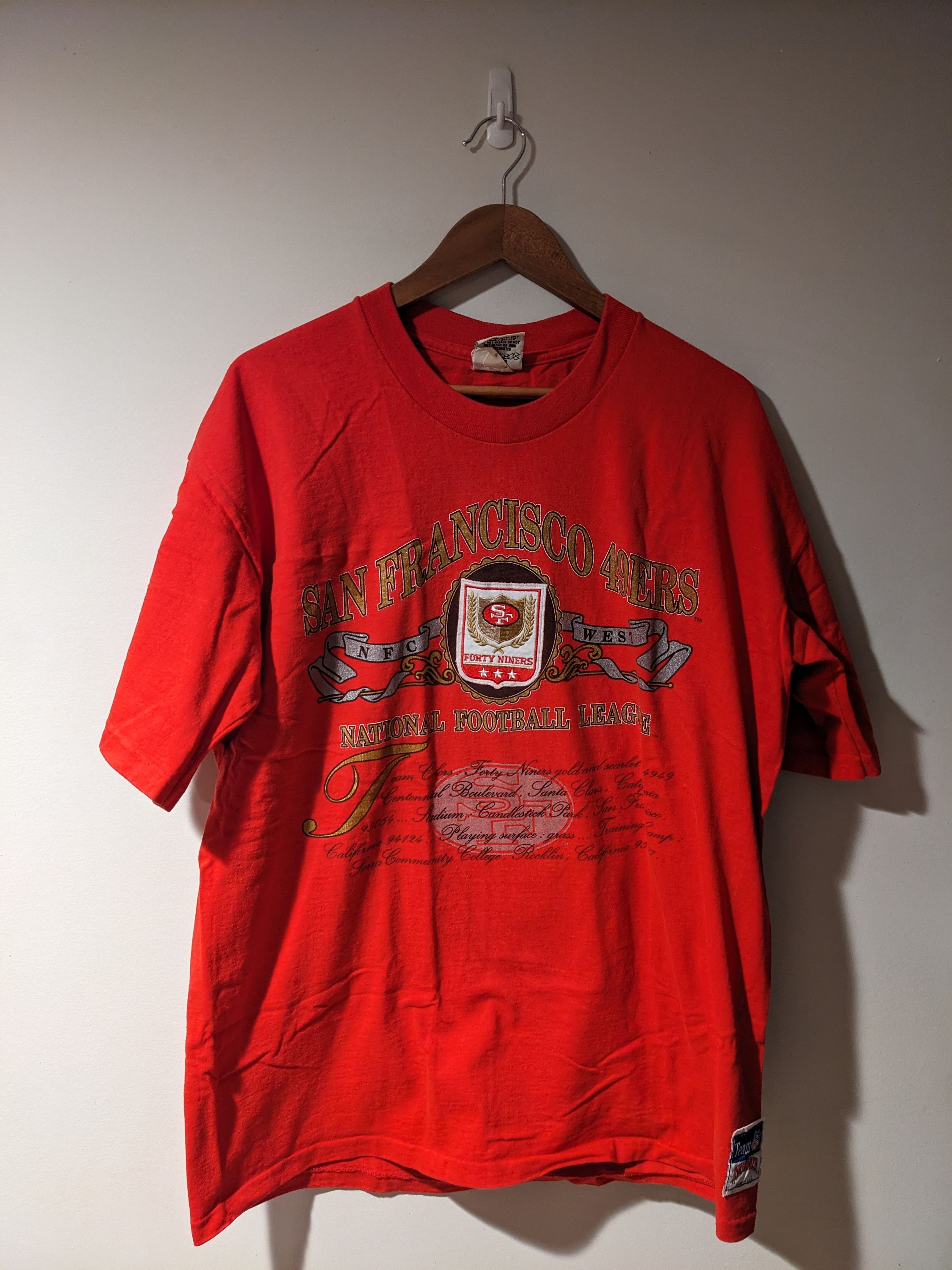 NFL × Nutmeg × Vintage Vintage 90s San Francisco 49ers NFL Team Nutmeg T-Shirt Size US XL / EU 56 / 4 - 1 Thumbnail