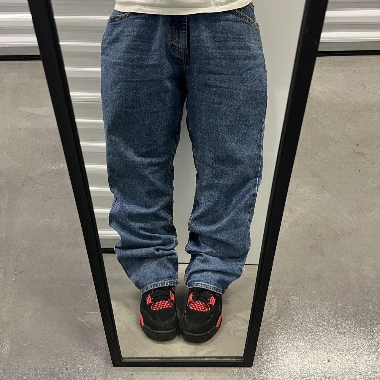Vintage Vintage Y2K/2000s Baggy Grunge Dark wash Essential Denim Jeans! Size US 36 / EU 52 - 1 Thumbnail