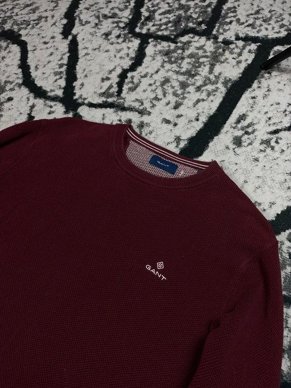 Gant Gant Burgundy Sweater with M Logo Size US M / EU 48-50 / 2 - 4 Thumbnail