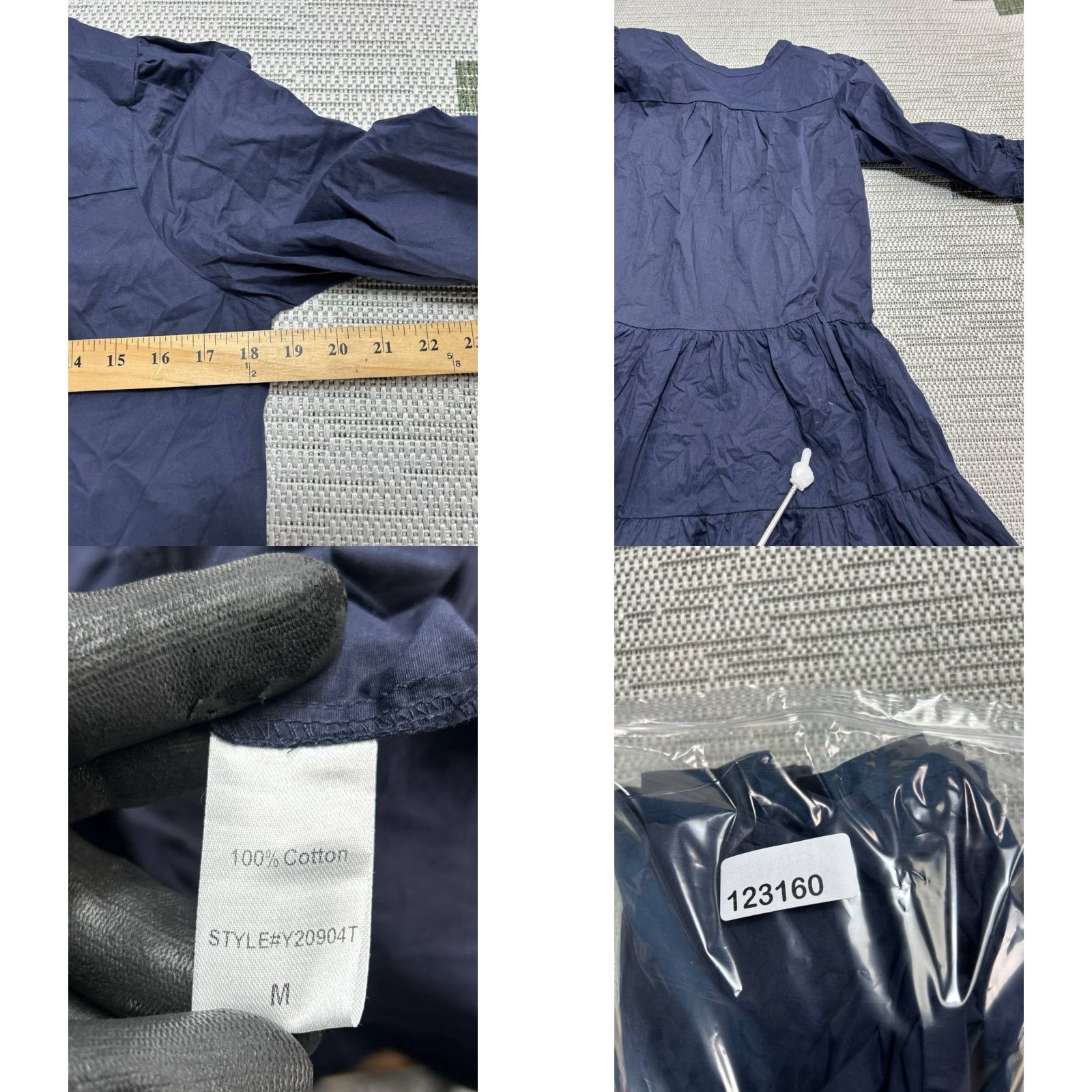 Kenzo Pomander Place Kenzo Dress Womens Medium Blue Cotton Ruffle Tiered Fit & Flare V-Neck Puff Sleeve Casual Party/Cocktail Short Vintage No Size M / US 6-8 / IT 42-44 - 8 Thumbnail