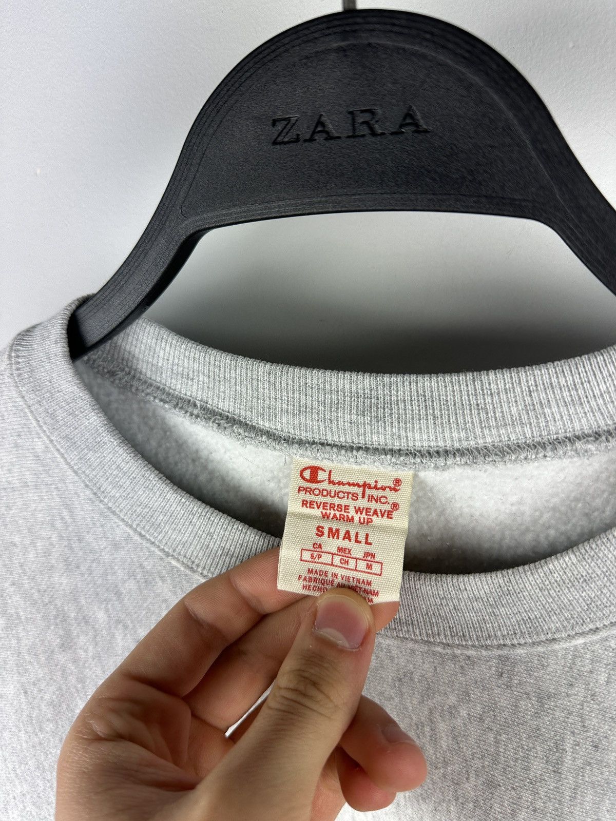 Champion × Vintage Vintage Y2K Champion Basic Grey Sweatshirt Size US S / EU 44-46 / 1 - 5 Thumbnail