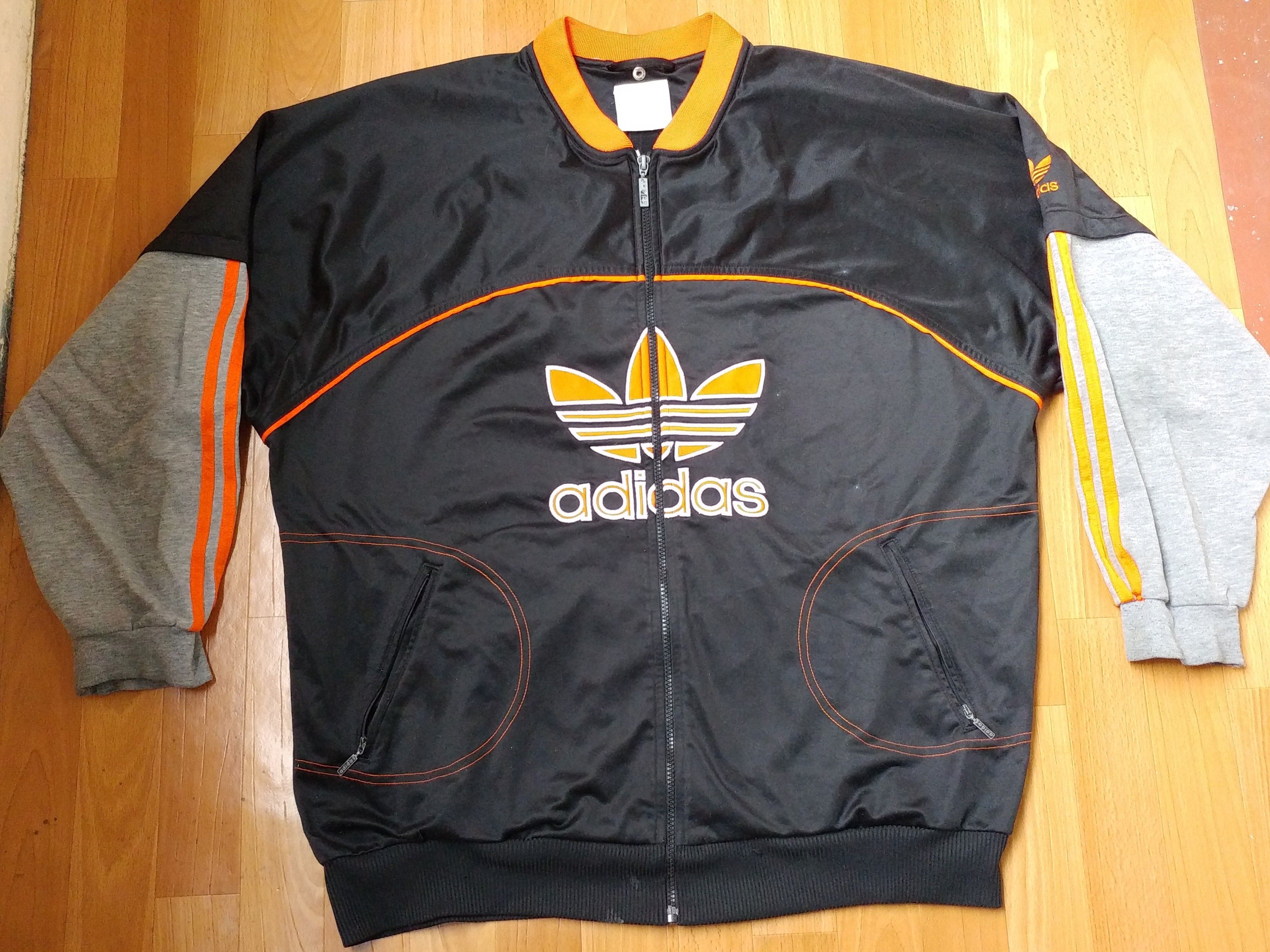 Adidas × Vintage ADIDAS jacket, black vintage hip hop 90s hip-hop size XL Size US XL / EU 56 / 4 - 1 Thumbnail